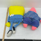 Preowned Spongebob Squarepants Patrick Star Large Stuffed Animals LOT of 2 - Warehouse Toys