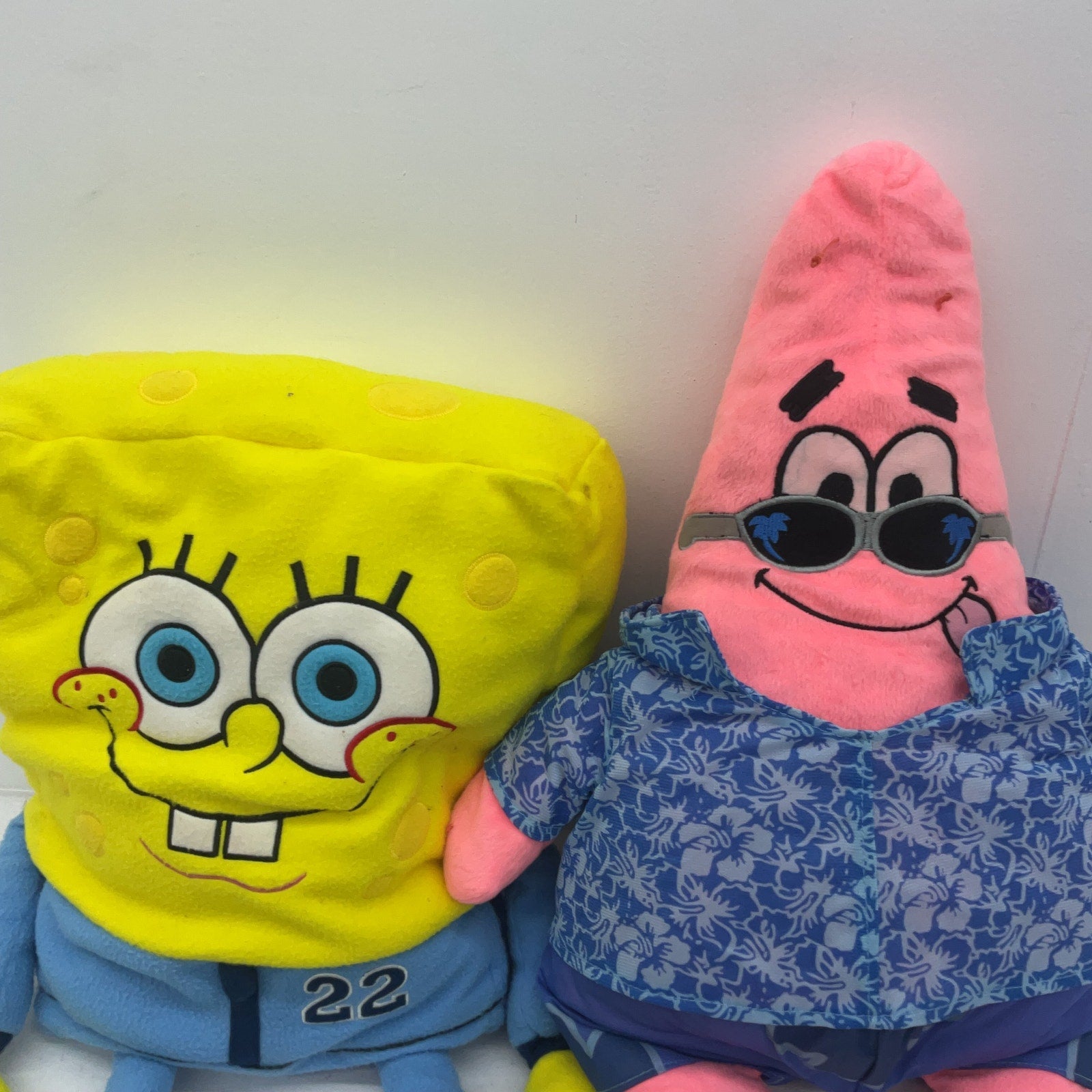 Preowned Spongebob Squarepants Patrick Star Large Stuffed Animals LOT of 2 - Warehouse Toys