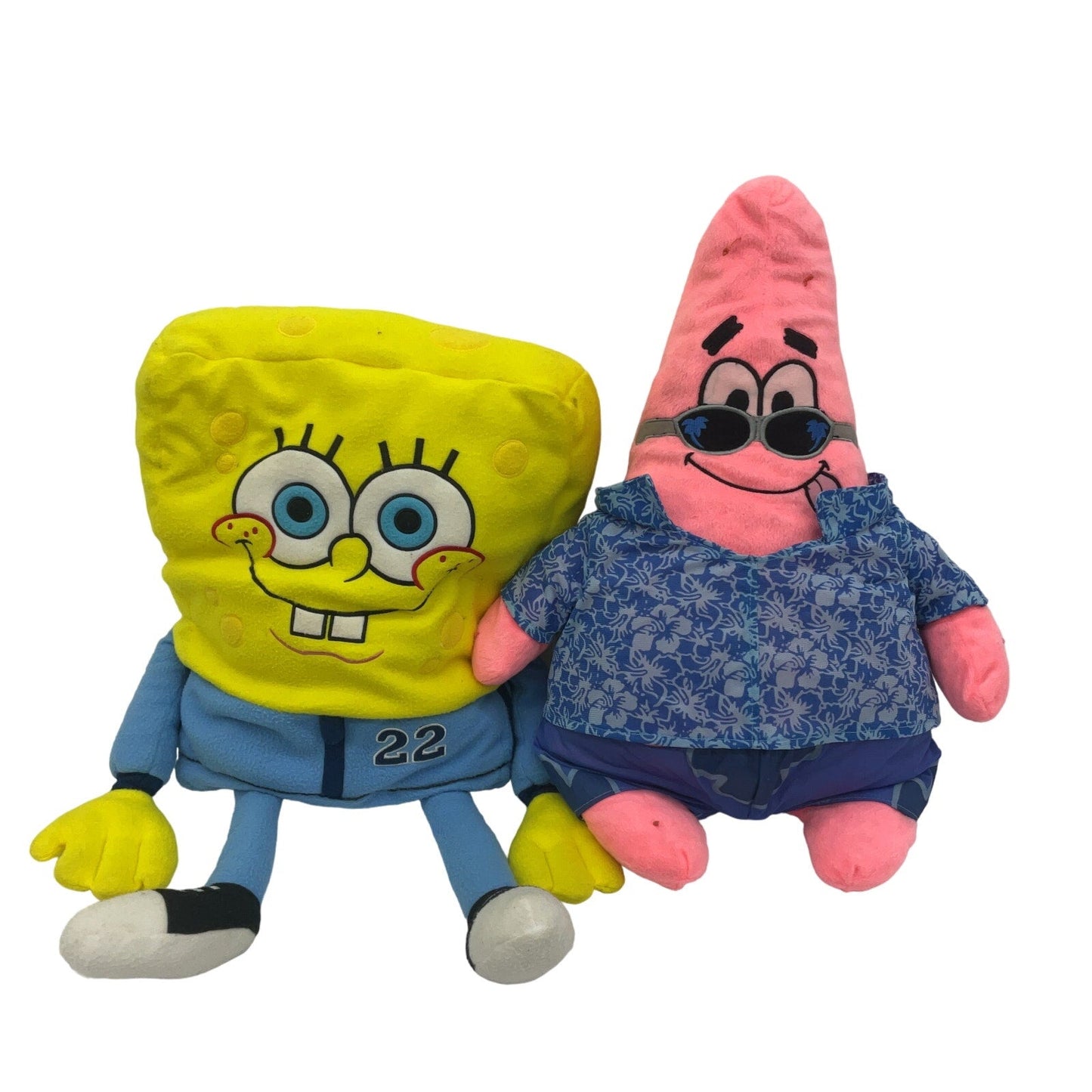 Preowned Spongebob Squarepants Patrick Star Large Stuffed Animals LOT of 2 - Warehouse Toys