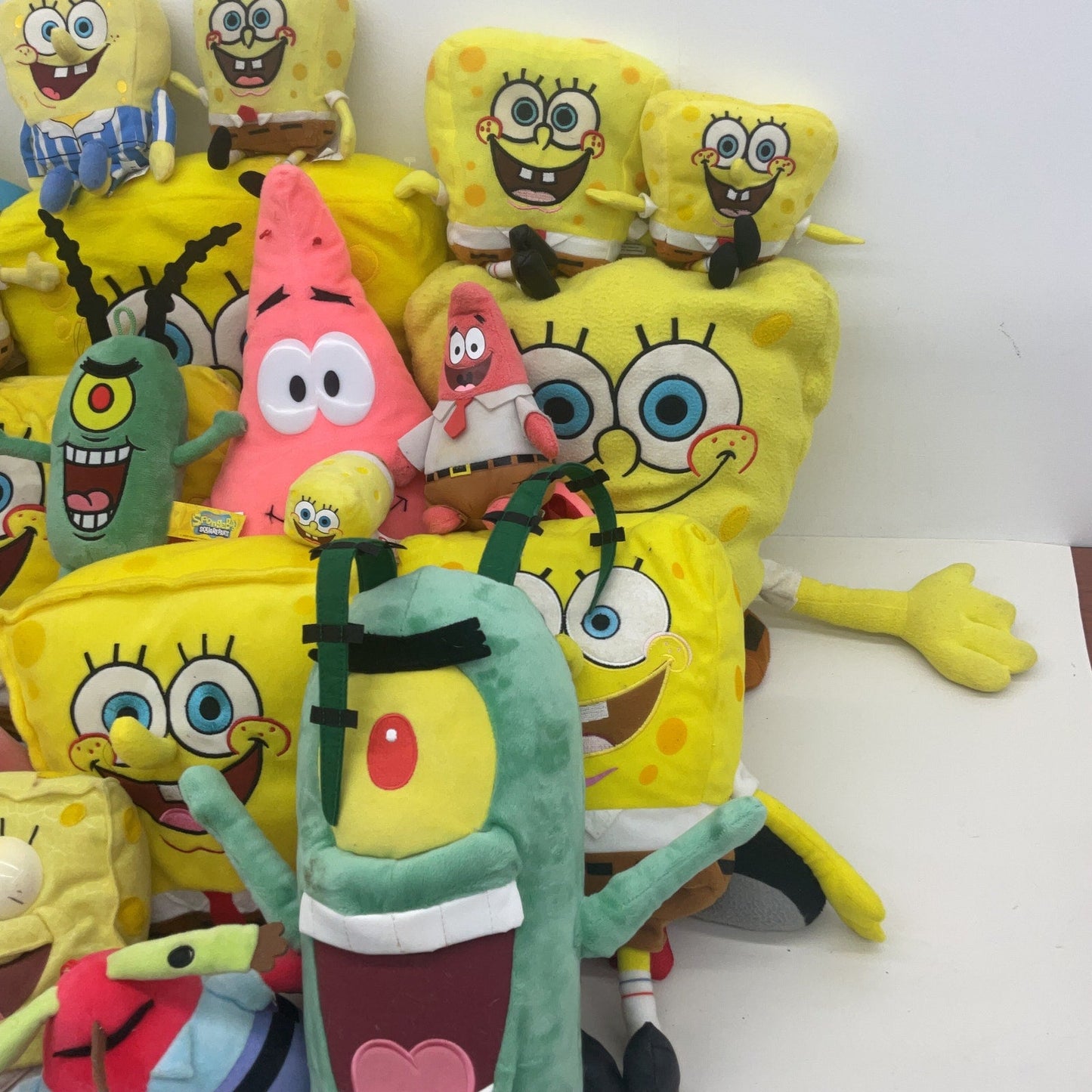 Preowned Spongebob Squarepants Patrick Star Plankton 13 lbs Plush Doll LOT - Warehouse Toys