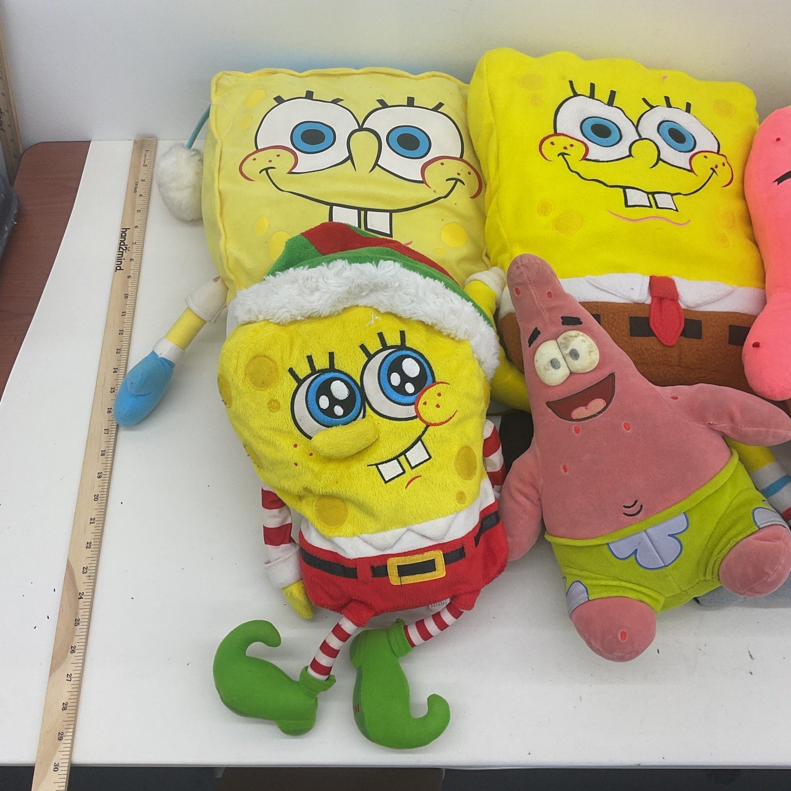 Preowned Spongebob Squarepants Patrick Star Plankton 13 lbs Plush Doll LOT - Warehouse Toys