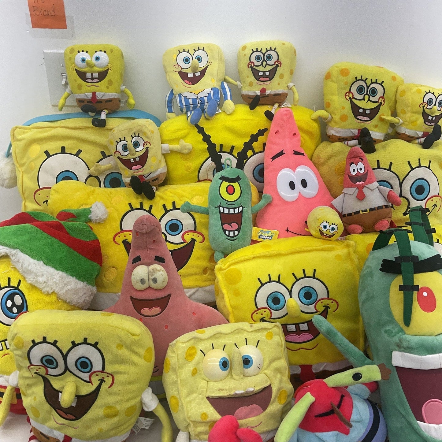 Preowned Spongebob Squarepants Patrick Star Plankton 13 lbs Plush Doll LOT - Warehouse Toys