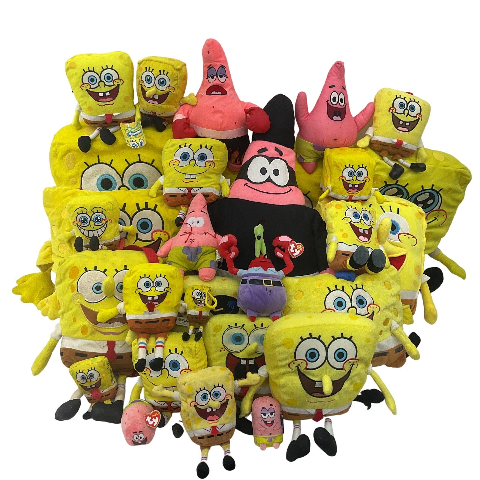 Preowned Spongebob Squarepants Stuffed Toys Plush LOT 13 lbs Patrick Star Mixed - Warehouse Toys