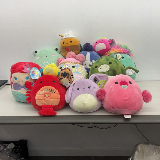 Preowned Squishmallows Kellytoy Multicolor Stuffed Animal Toy Whollesale Lot - Warehouse Toys