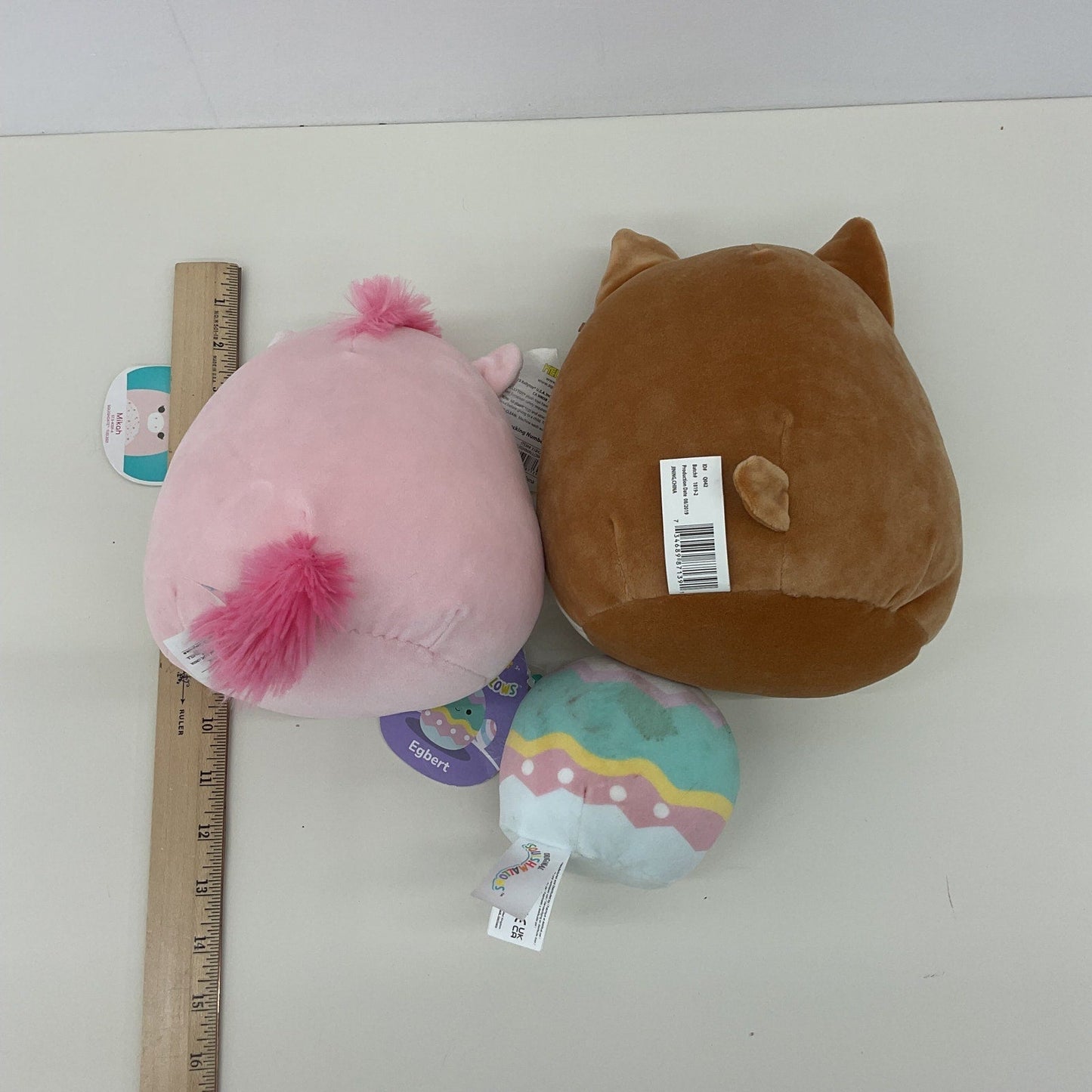 Preowned Squishmallows LOT 3 Corgi Dog Easter Egg Pink Unicorn Plush Toys - Warehouse Toys