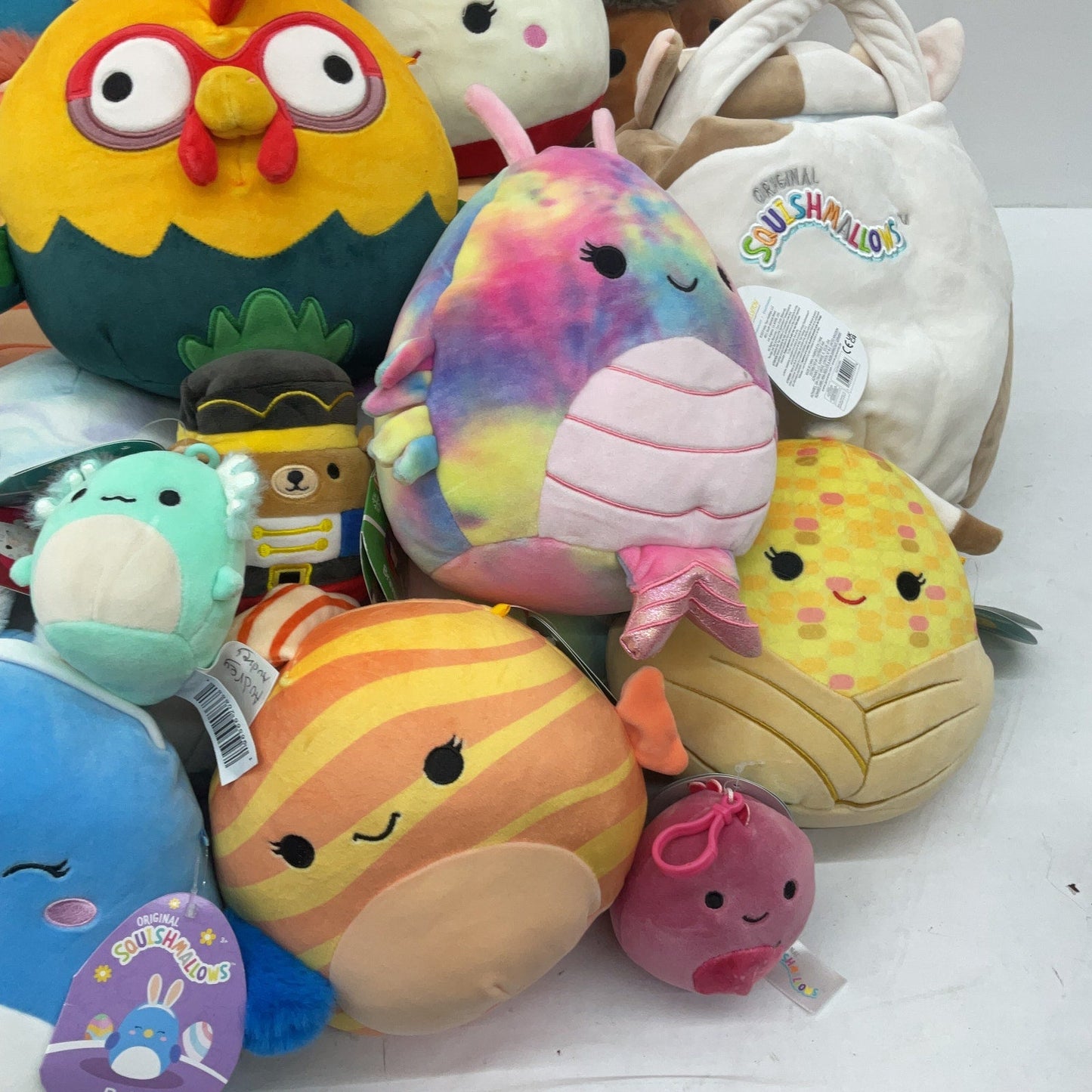 Preowned Squishmallows Mixed Huge LOT 14 lbs Disney Hermit Crab Corn Penguin - Warehouse Toys