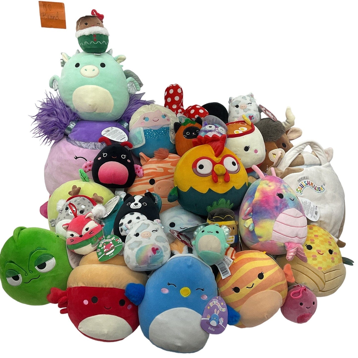 Preowned Squishmallows Mixed Huge LOT 14 lbs Disney Hermit Crab Corn Penguin - Warehouse Toys