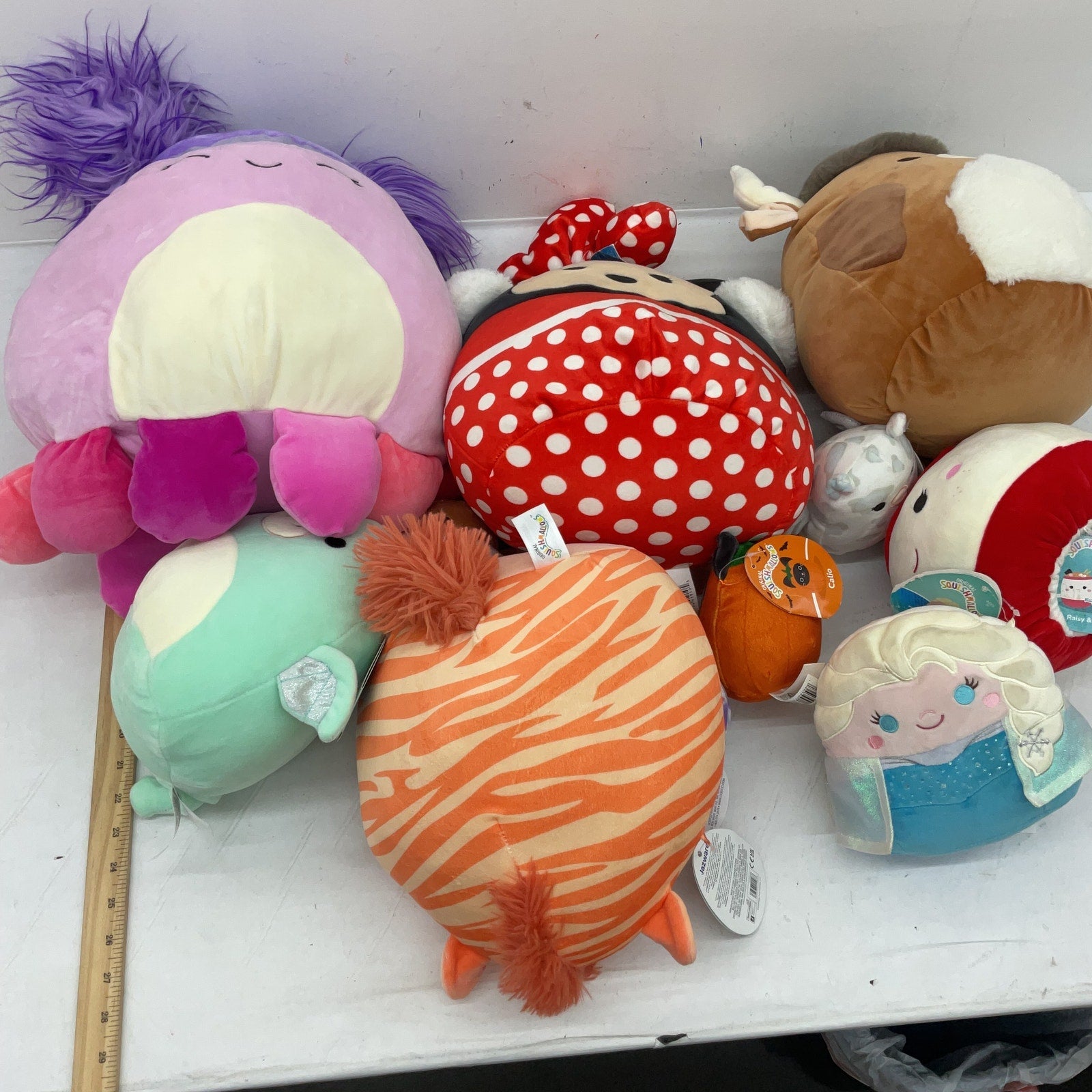 Preowned Squishmallows Mixed Huge LOT 14 lbs Disney Hermit Crab Corn Penguin - Warehouse Toys