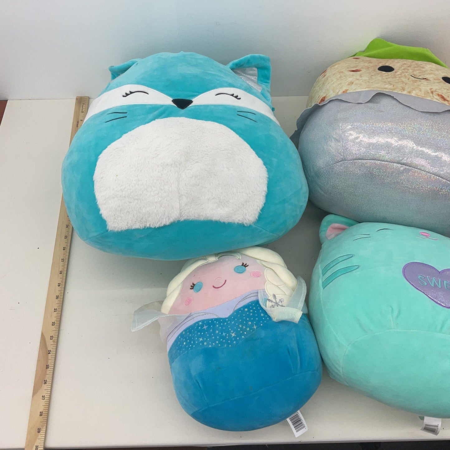 Preowned Squishmallows Multicolor Stuffed Animal 13 lbs LOT Mixed Disney Burrito - Warehouse Toys