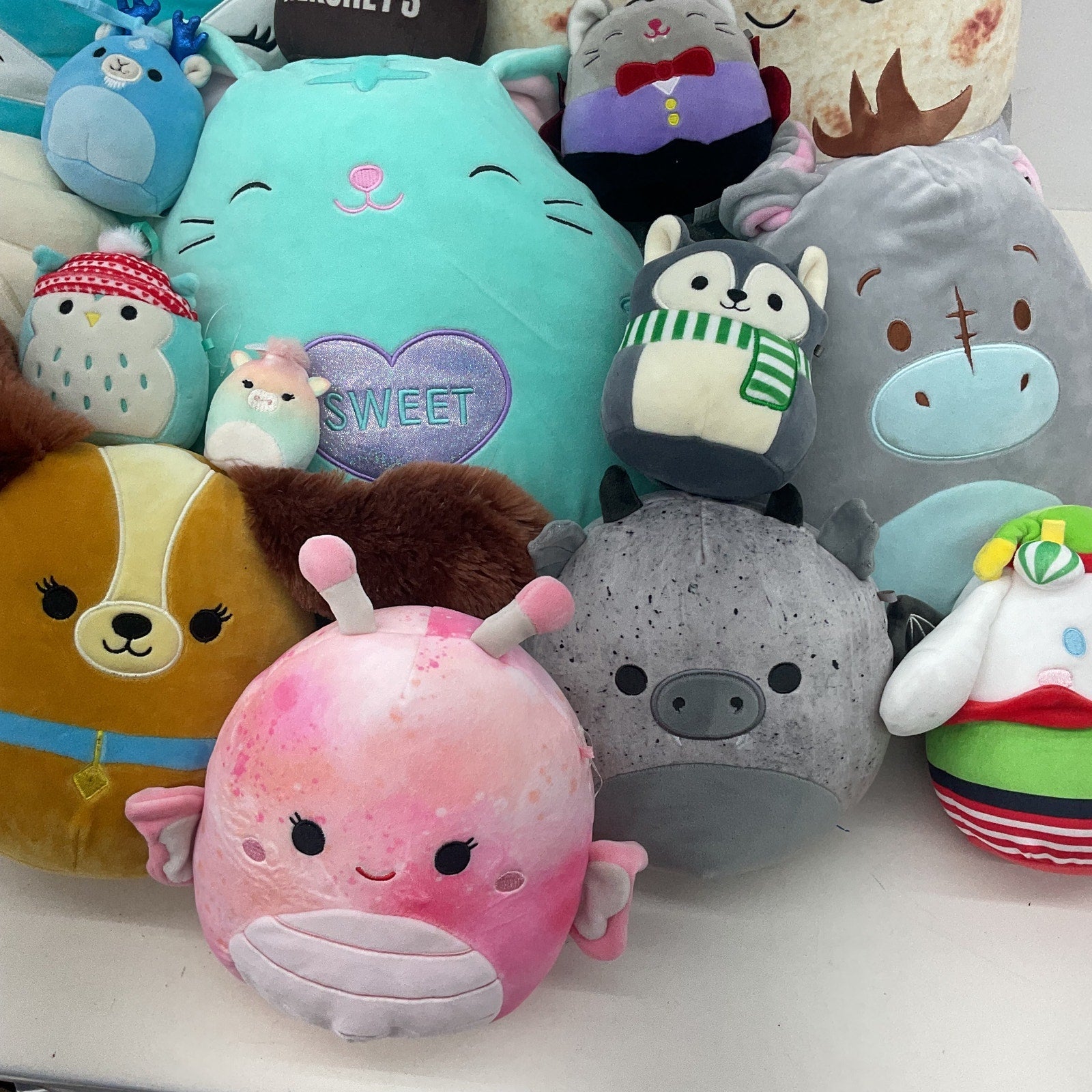 Preowned Squishmallows Multicolor Stuffed Animal 13 lbs LOT Mixed Disney Burrito - Warehouse Toys