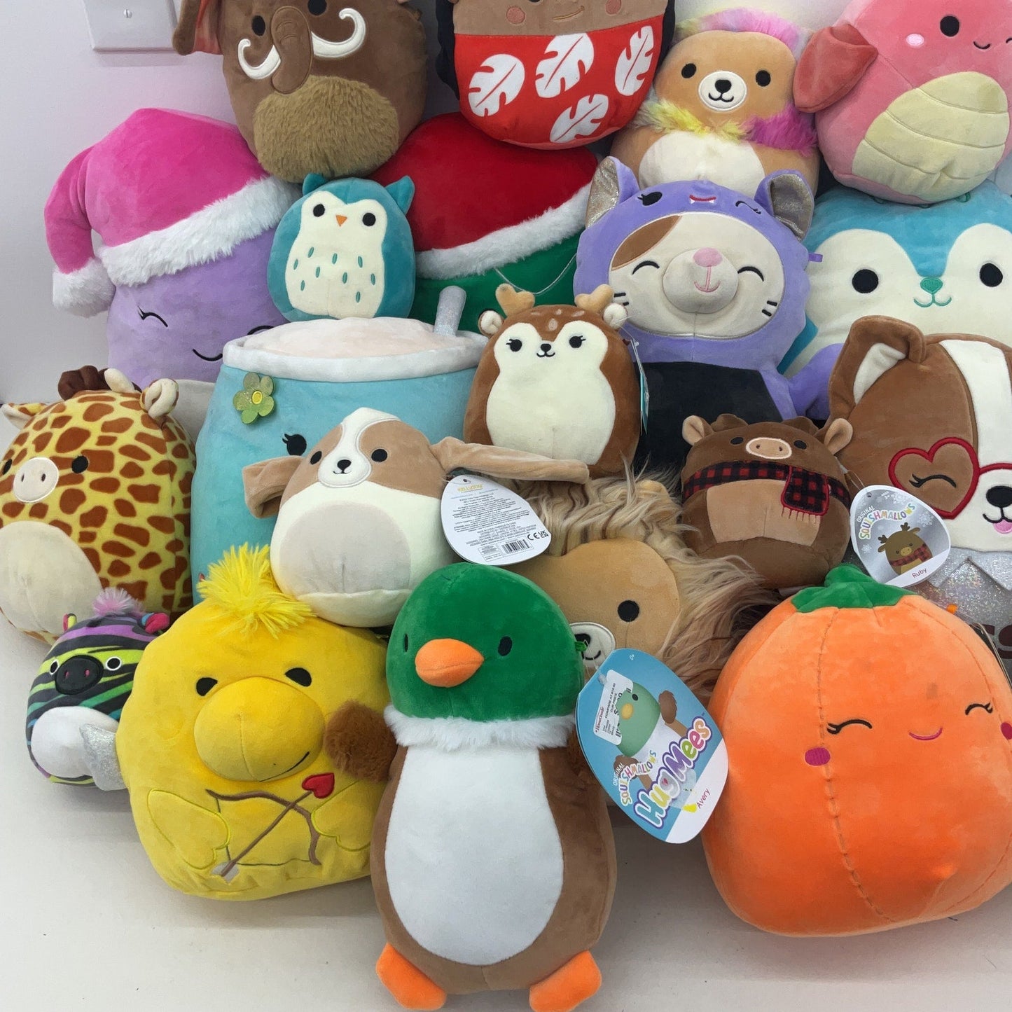 Preowned Squishmallows Plush LOT 13 lbs Mixed Characters Lilo Woodstock Mallard - Warehouse Toys