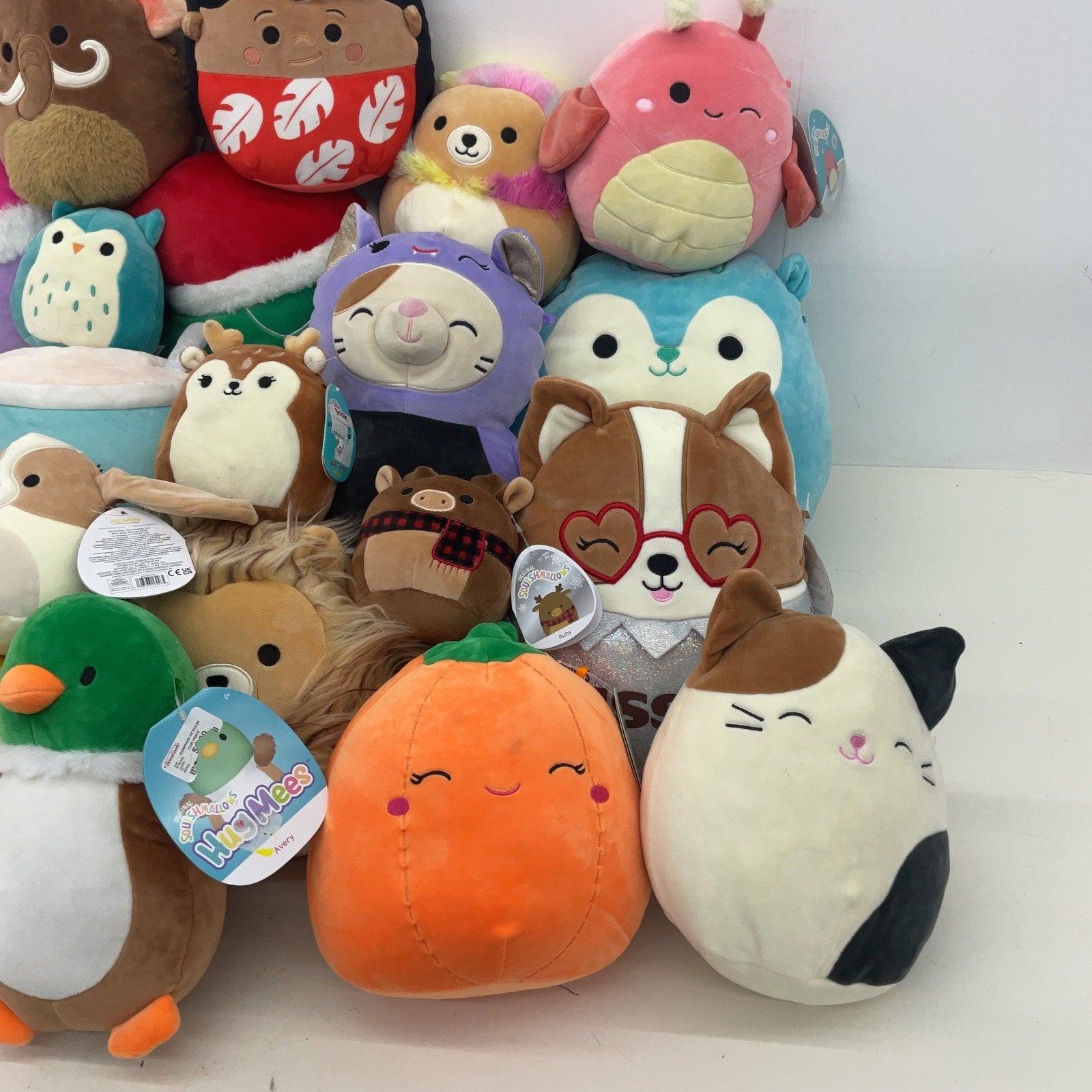 Preowned Squishmallows Plush LOT 13 lbs Mixed Characters Lilo Woodstock Mallard - Warehouse Toys