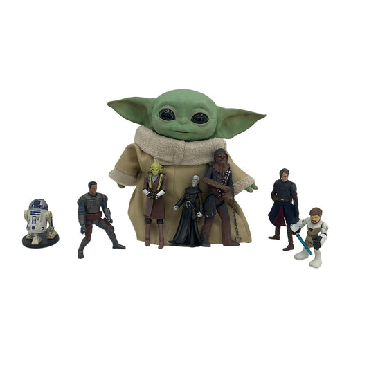 Preowned Star Wars Action Figure Collection Mini Toy Figures LOT Baby Grogu Doll - Warehouse Toys