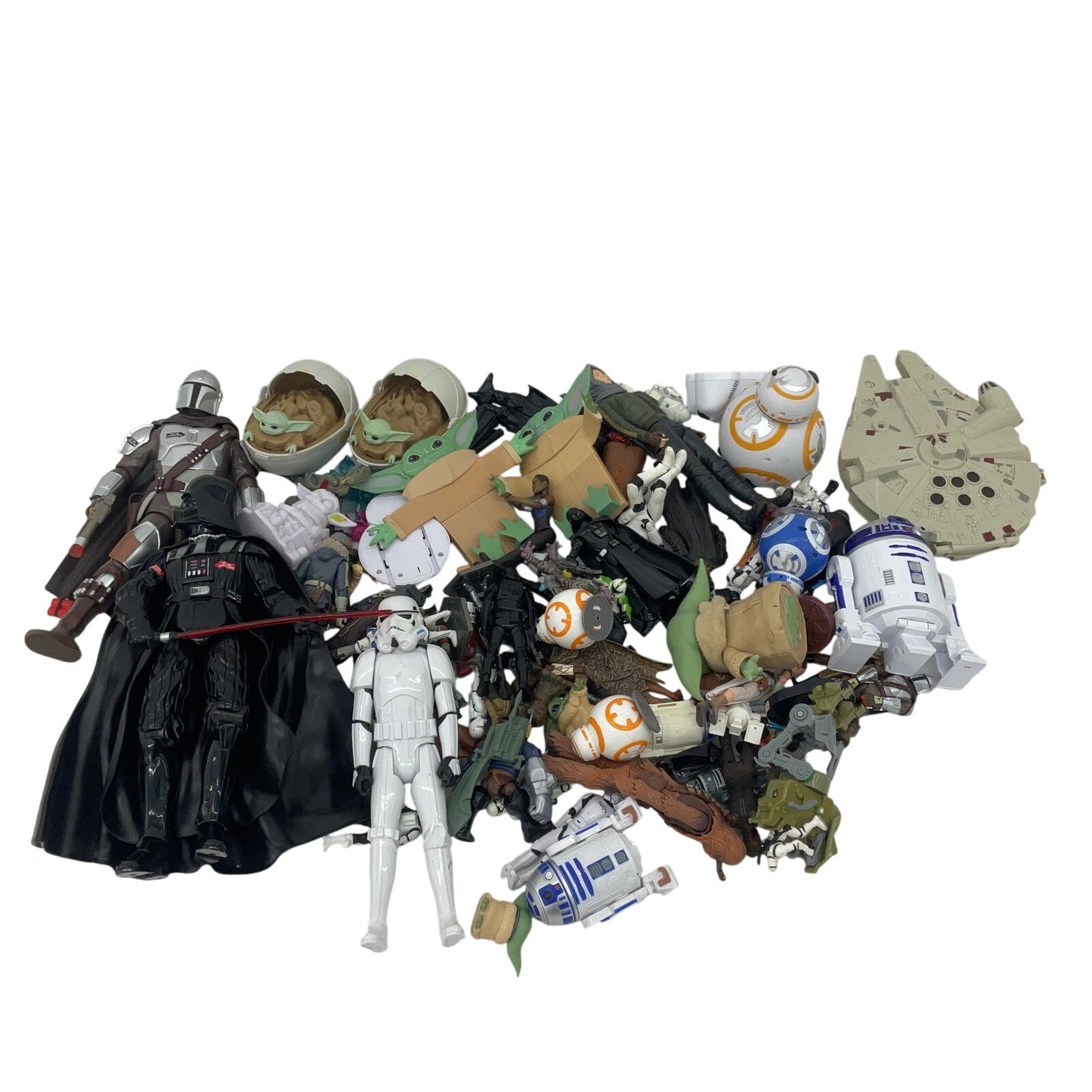 Preowned Star Wars Action Figure Collection Toys Figures LOT 14 lbs Mixed Random - Warehouse Toys