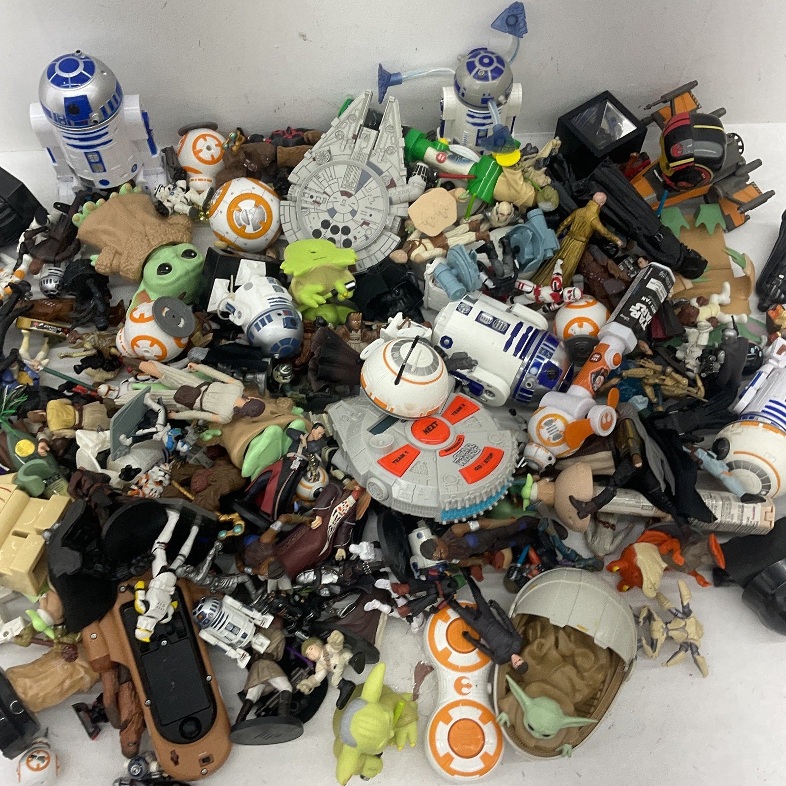 Preowned Star Wars Action Figure Collection Toys Figures LOT Droids Grogu 20 lbs - Warehouse Toys