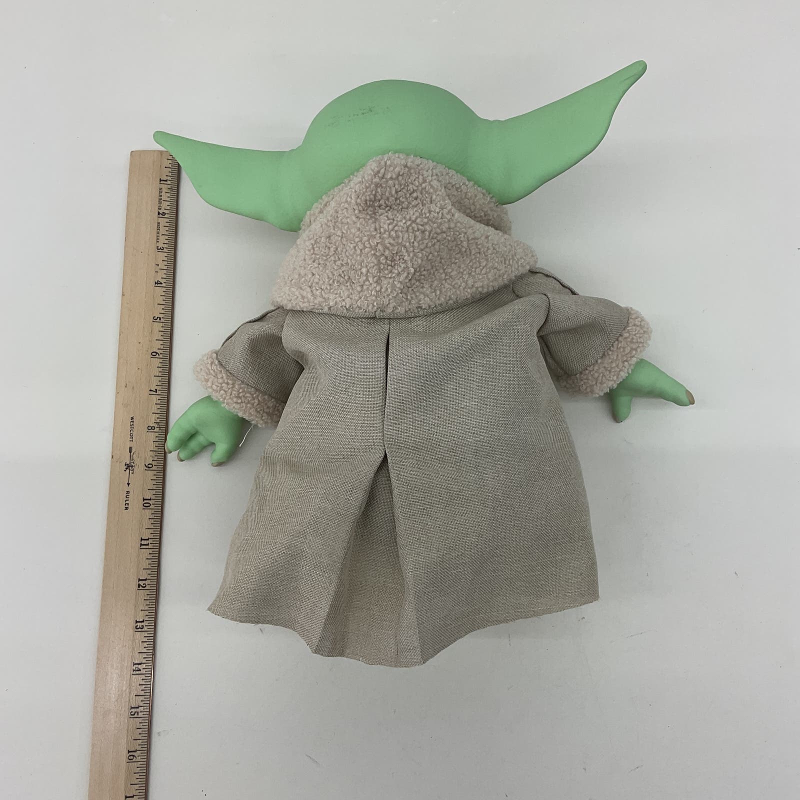 Preowned Star Wars Green Baby Grogu Yoda Soft Body Rubber Head Doll Plush - Warehouse Toys