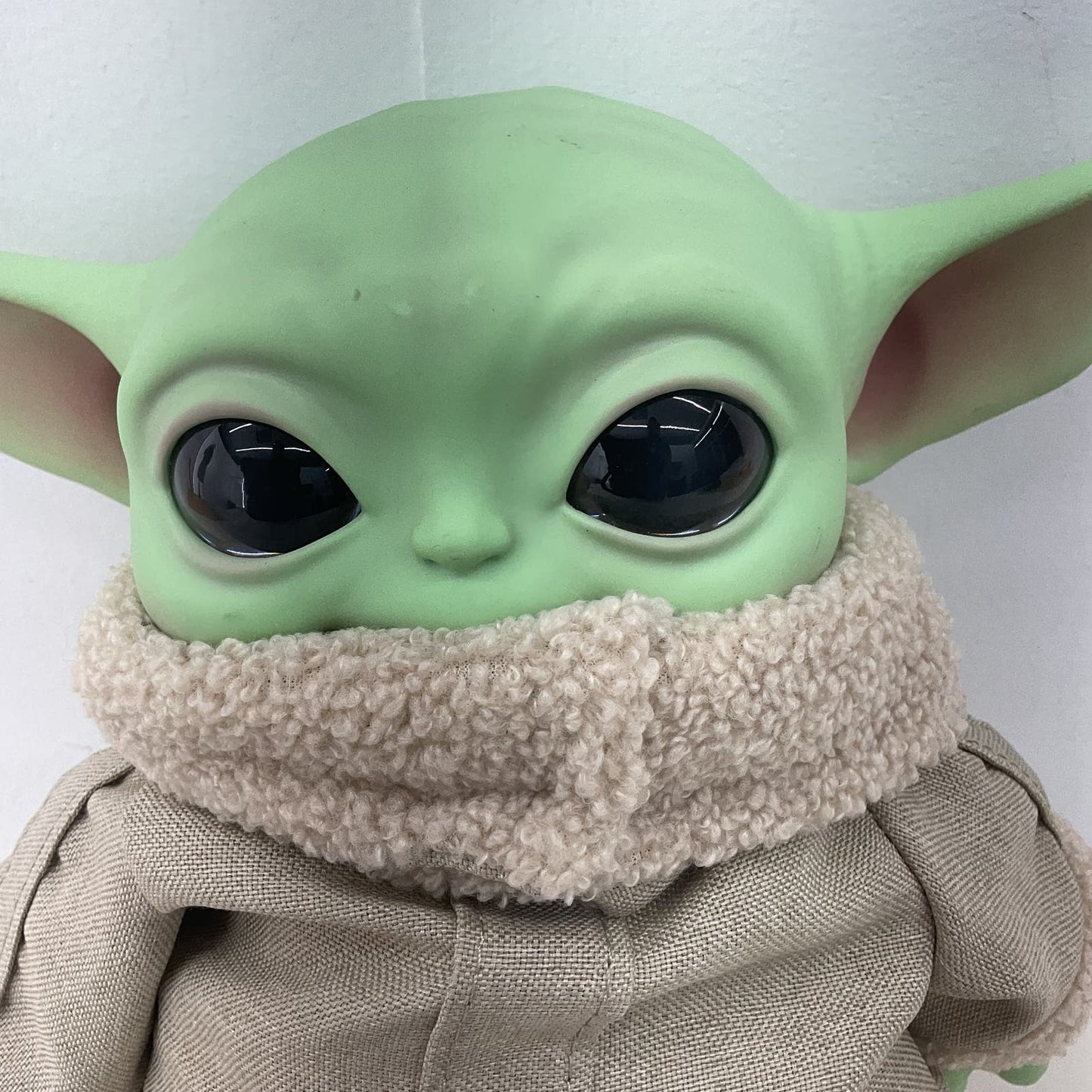 Preowned Star Wars Green Baby Grogu Yoda Soft Body Rubber Head Doll Plush - Warehouse Toys