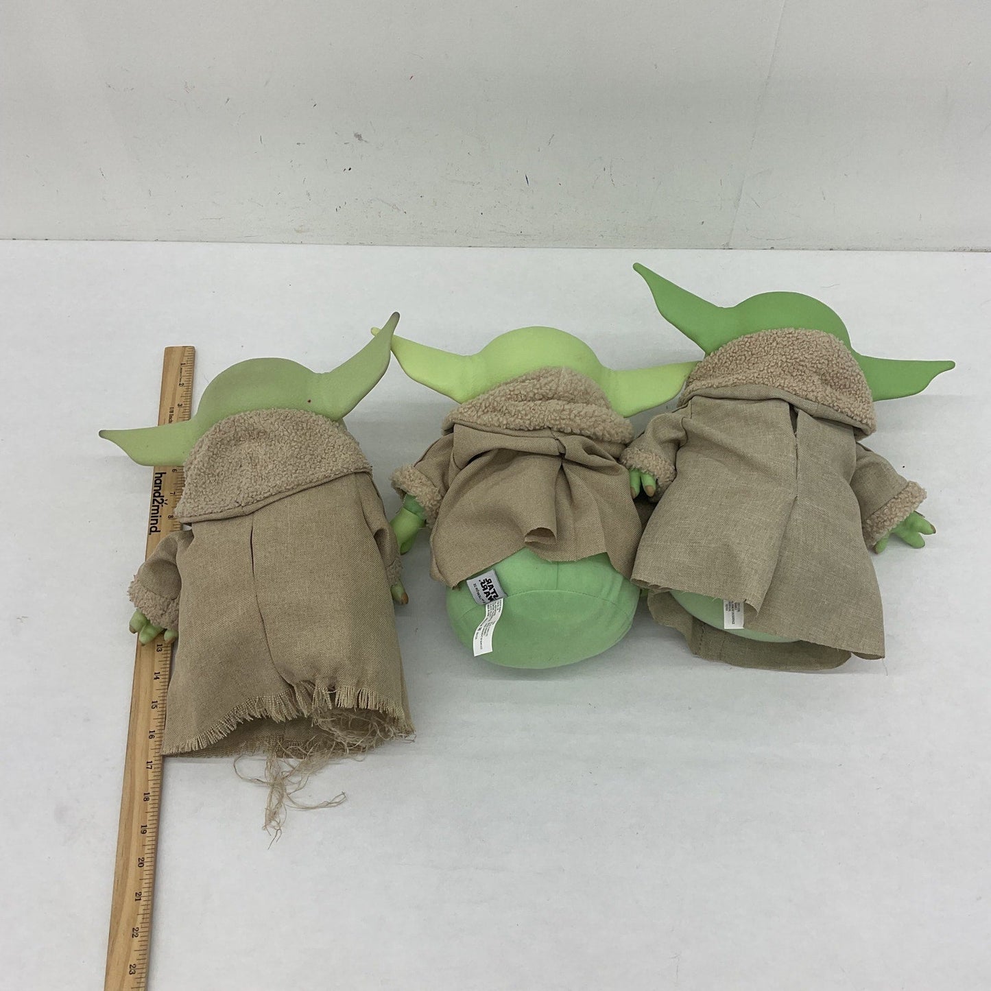 Preowned Star Wars LOT of 3 Soft Bodied Mandalorian Baby Grogu Plush Dolls - Warehouse Toys