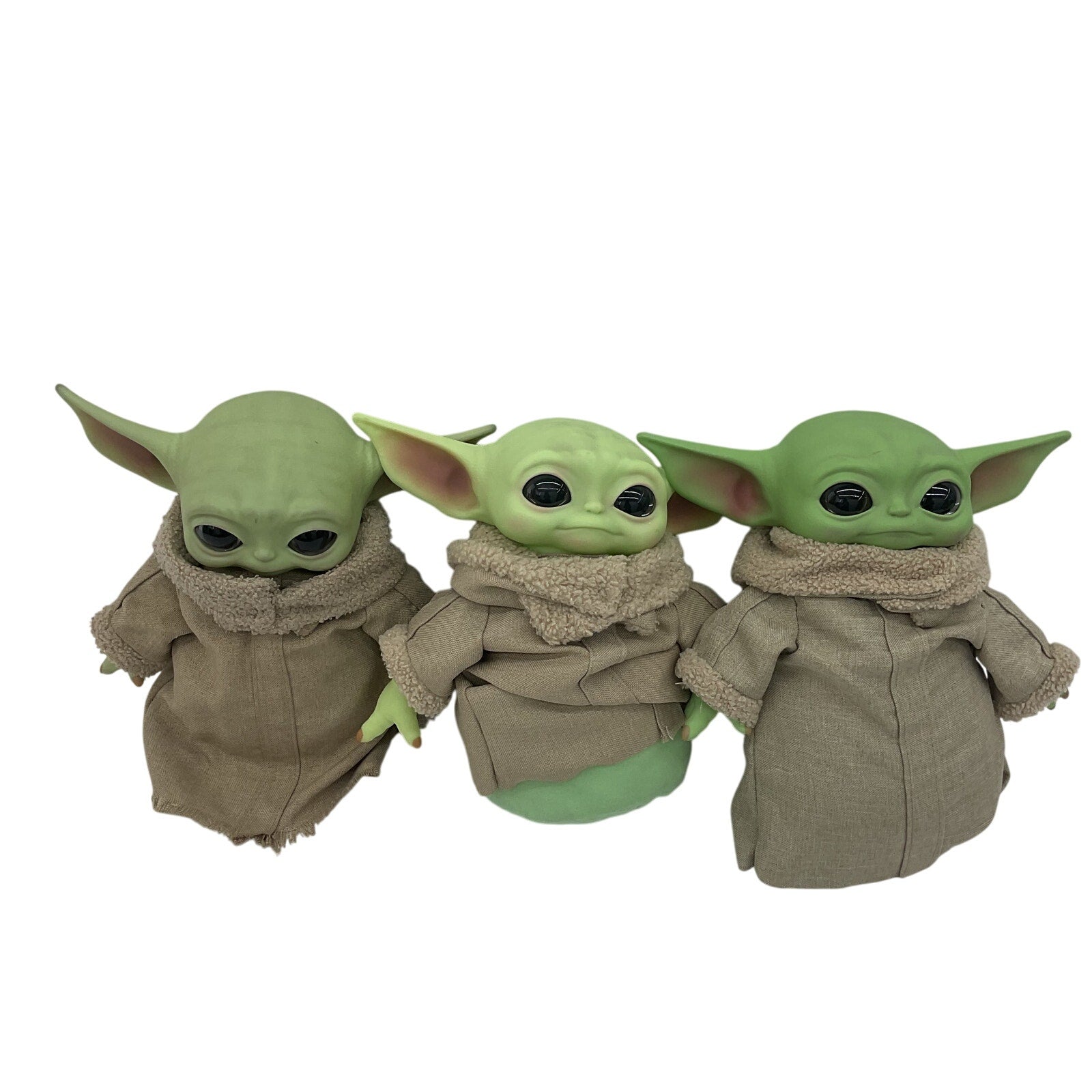 Preowned Star Wars LOT of 3 Soft Bodied Mandalorian Baby Grogu Plush Dolls - Warehouse Toys