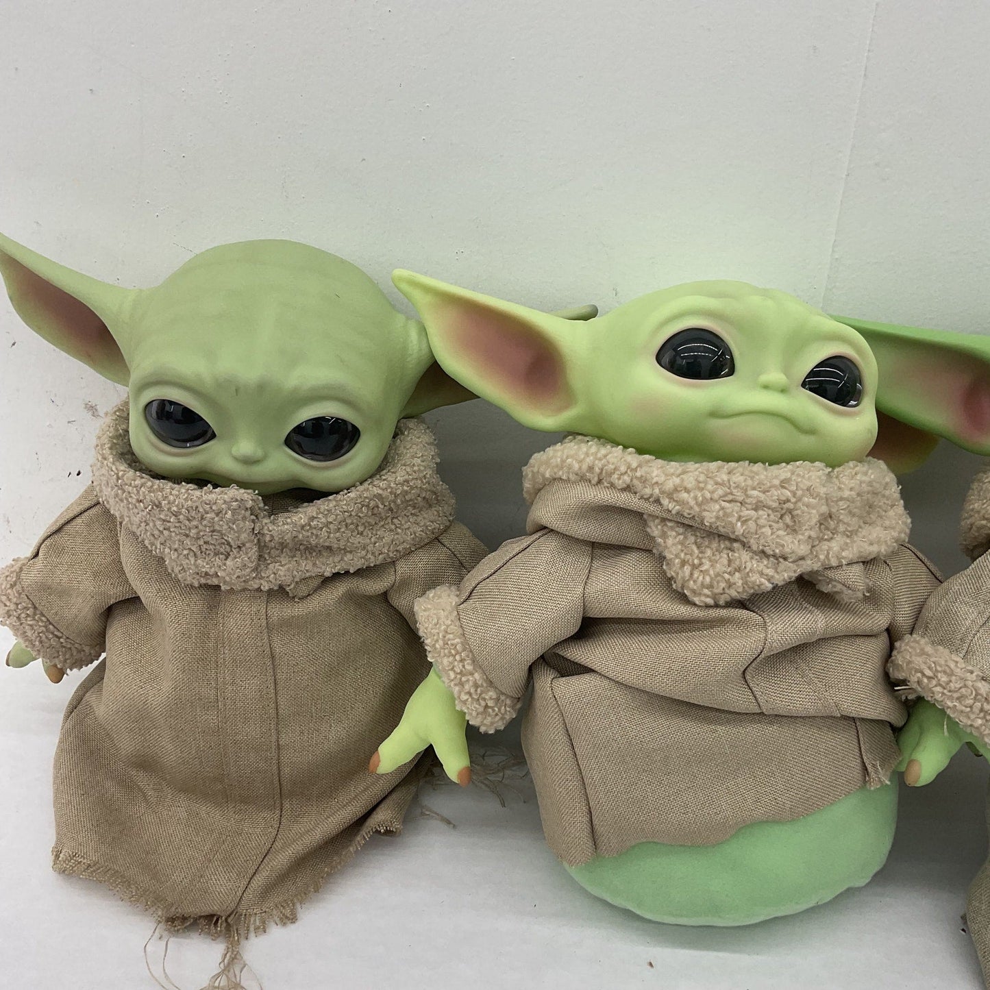 Preowned Star Wars LOT of 3 Soft Bodied Mandalorian Baby Grogu Plush Dolls - Warehouse Toys