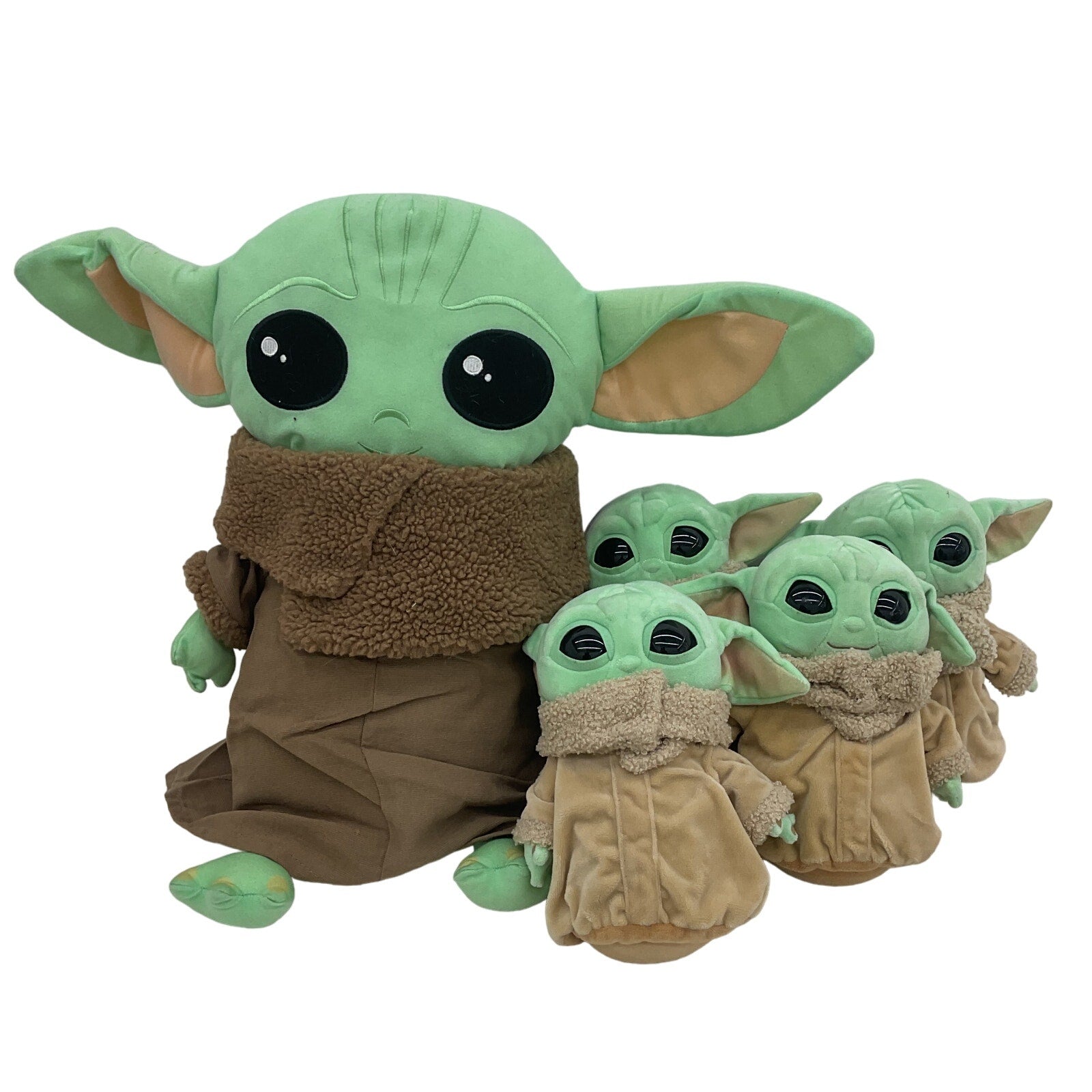 Preowned Star Wars Multicolor Plush Toys LOT Baby Grogu Mandalorian Yoda Dolls - Warehouse Toys