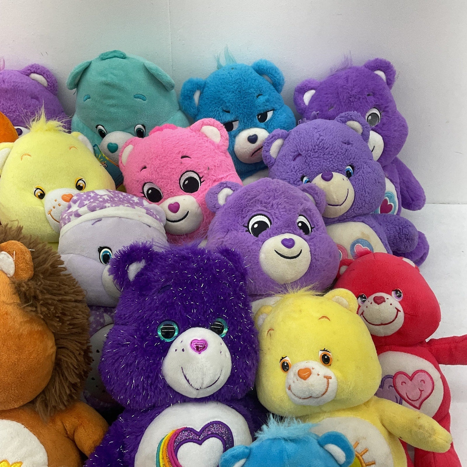 Preowned Stuffed Animals Mix LOT 13 lbs Care Bears Character Plush Dolls Cousins - Warehouse Toys