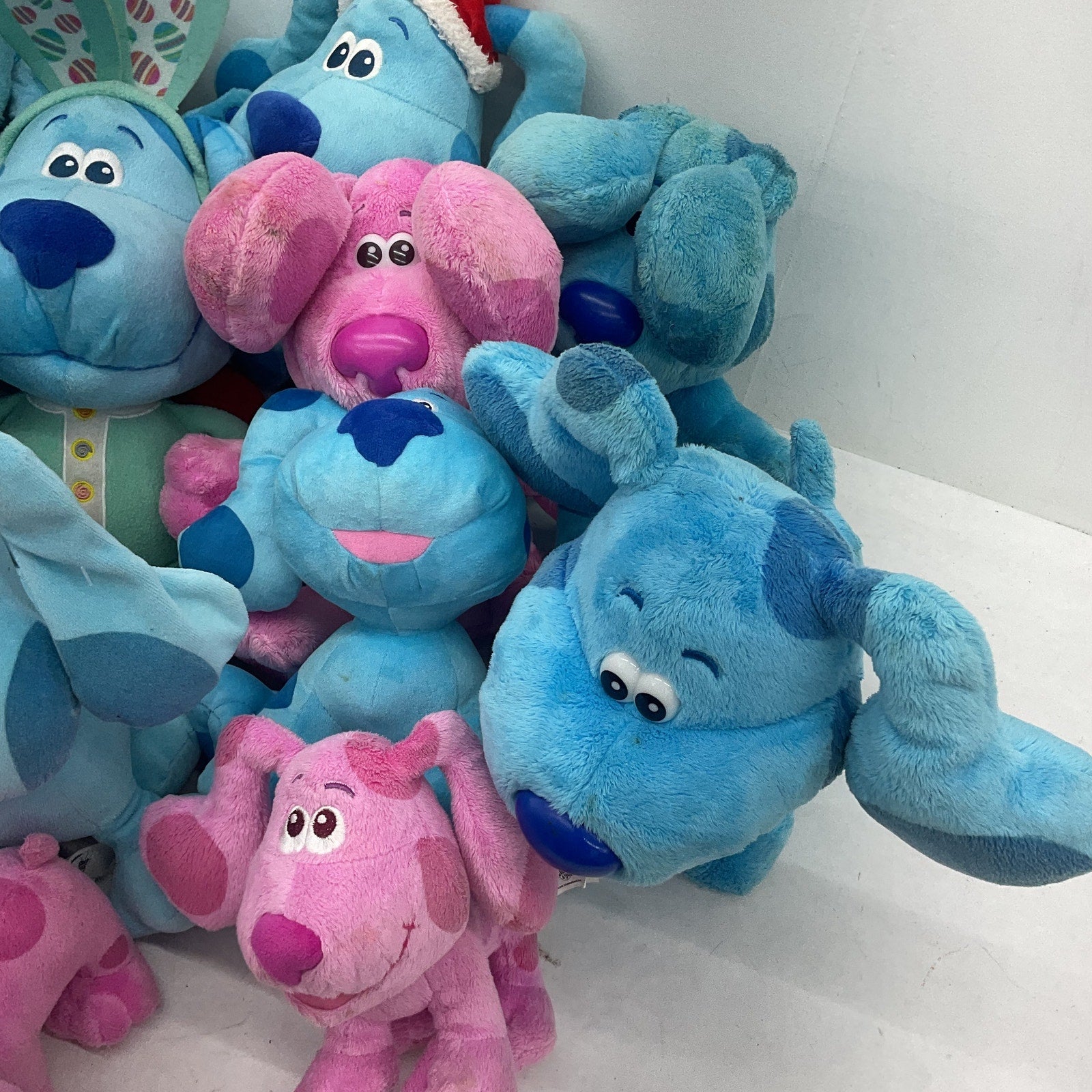 Preowned Stuffed Toys LOT 12 lbs Blue's Clues Dog Magenta Blue Character Plush - Warehouse Toys