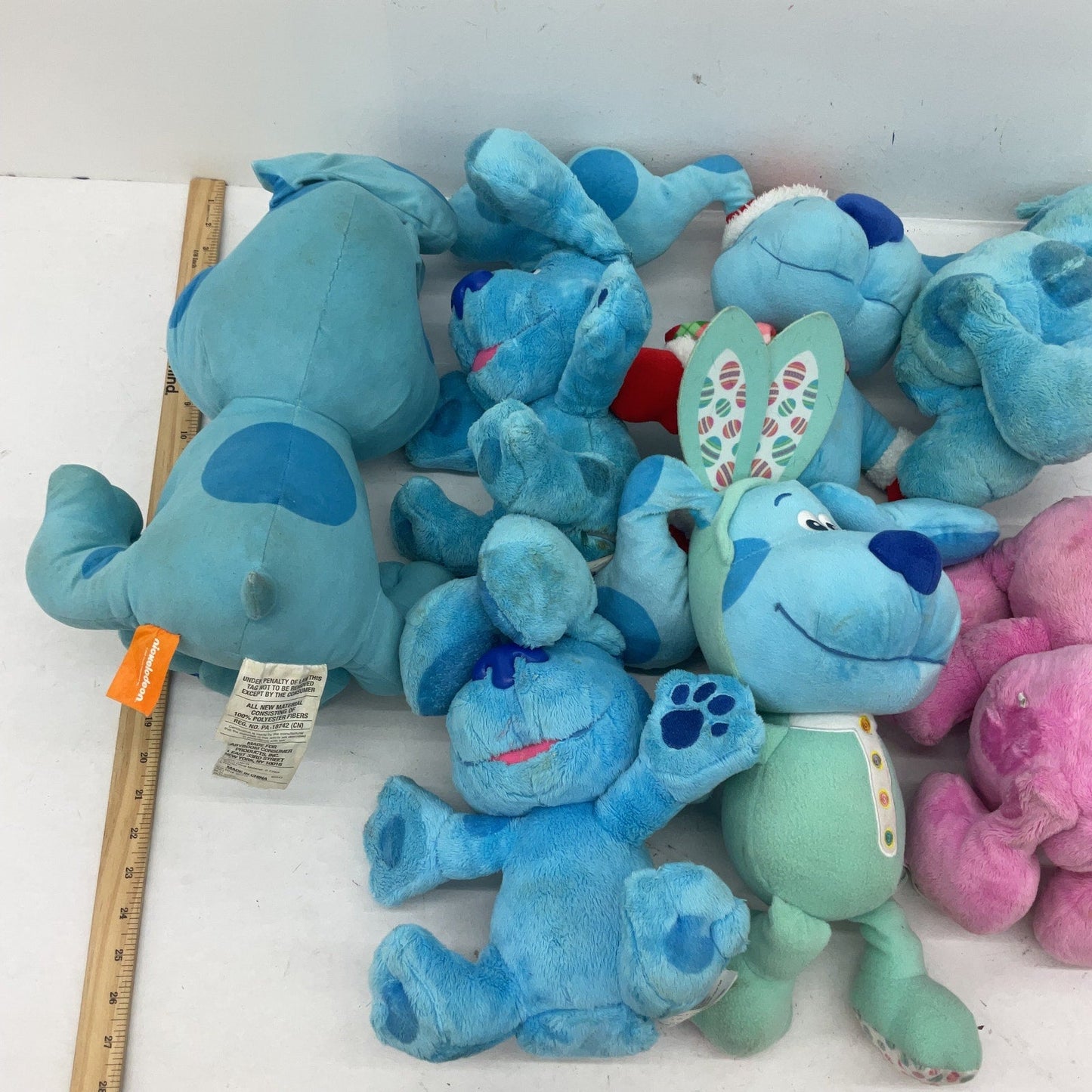 Preowned Stuffed Toys LOT 12 lbs Blue's Clues Dog Magenta Blue Character Plush - Warehouse Toys