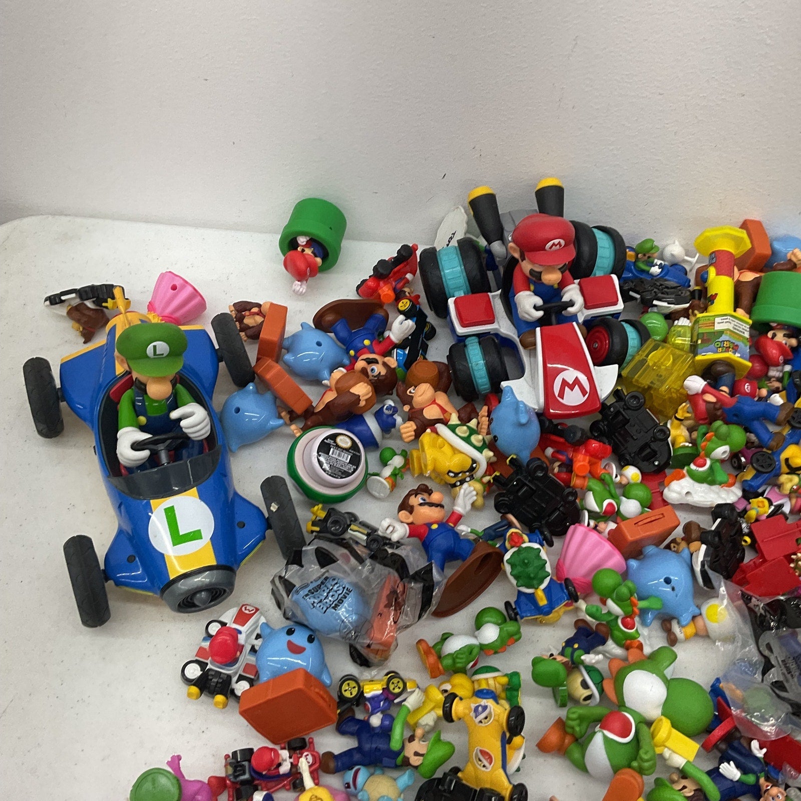 Preowned Super Mario 15 lbs Kart Action Figures Vehicles Toys Accessories LOT - Warehouse Toys