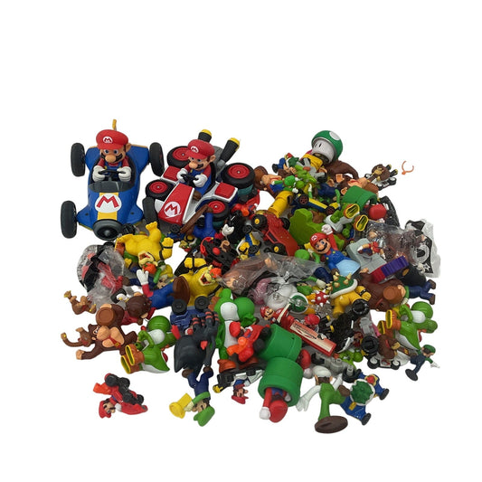 Preowned Super Mario 9 lbs Kart Action Figures Vehicles Toys Accessories LOT - Warehouse Toys