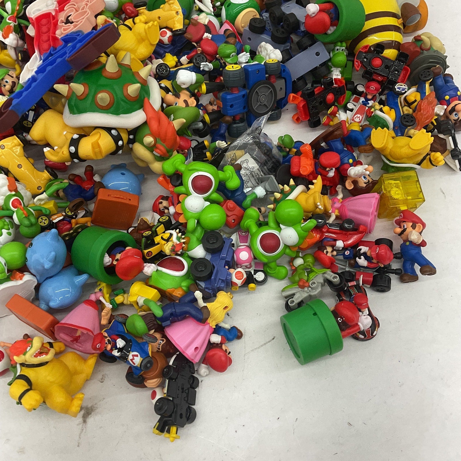 Preowned Super Mario Kart 16 lbs Action Figures Vehicles Toys Accessories LOT - Warehouse Toys