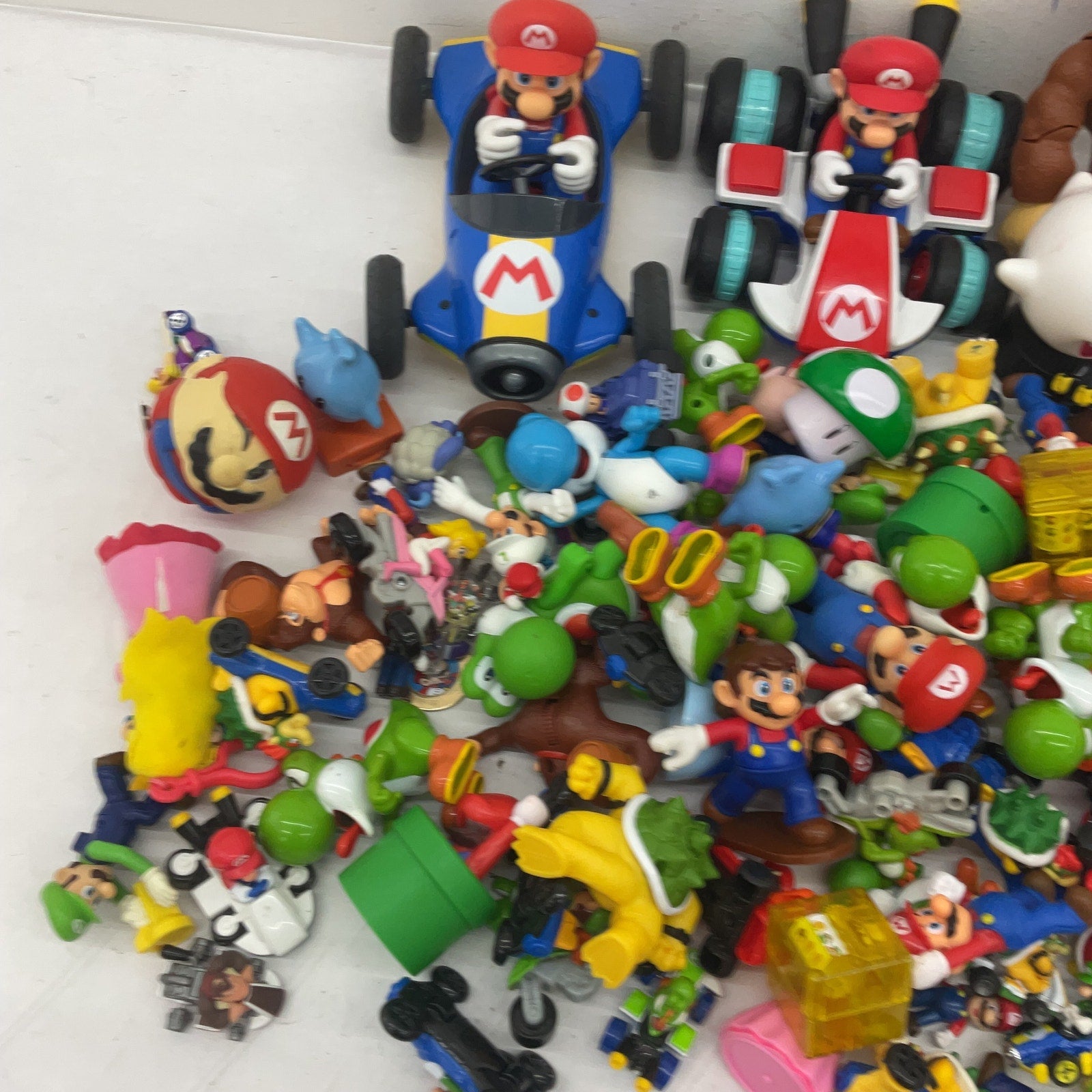 Preowned Super Mario Kart Action Figures 10 lbs Vehicles Toys Accessories LOT - Warehouse Toys