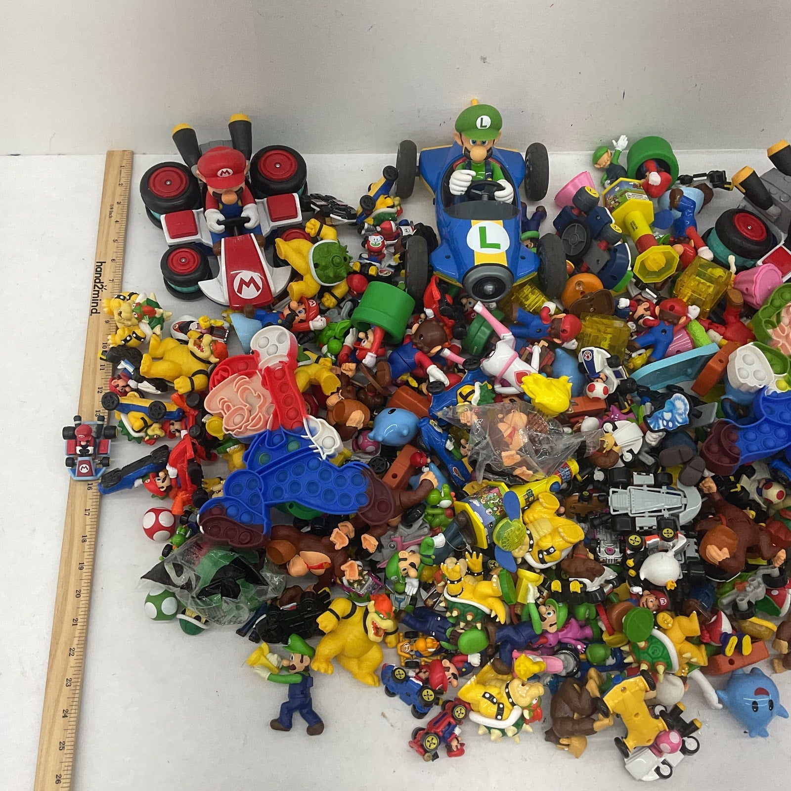 Preowned Super Mario Kart Action Figures 20 lbs Vehicles Toys Accessories LOT - Warehouse Toys