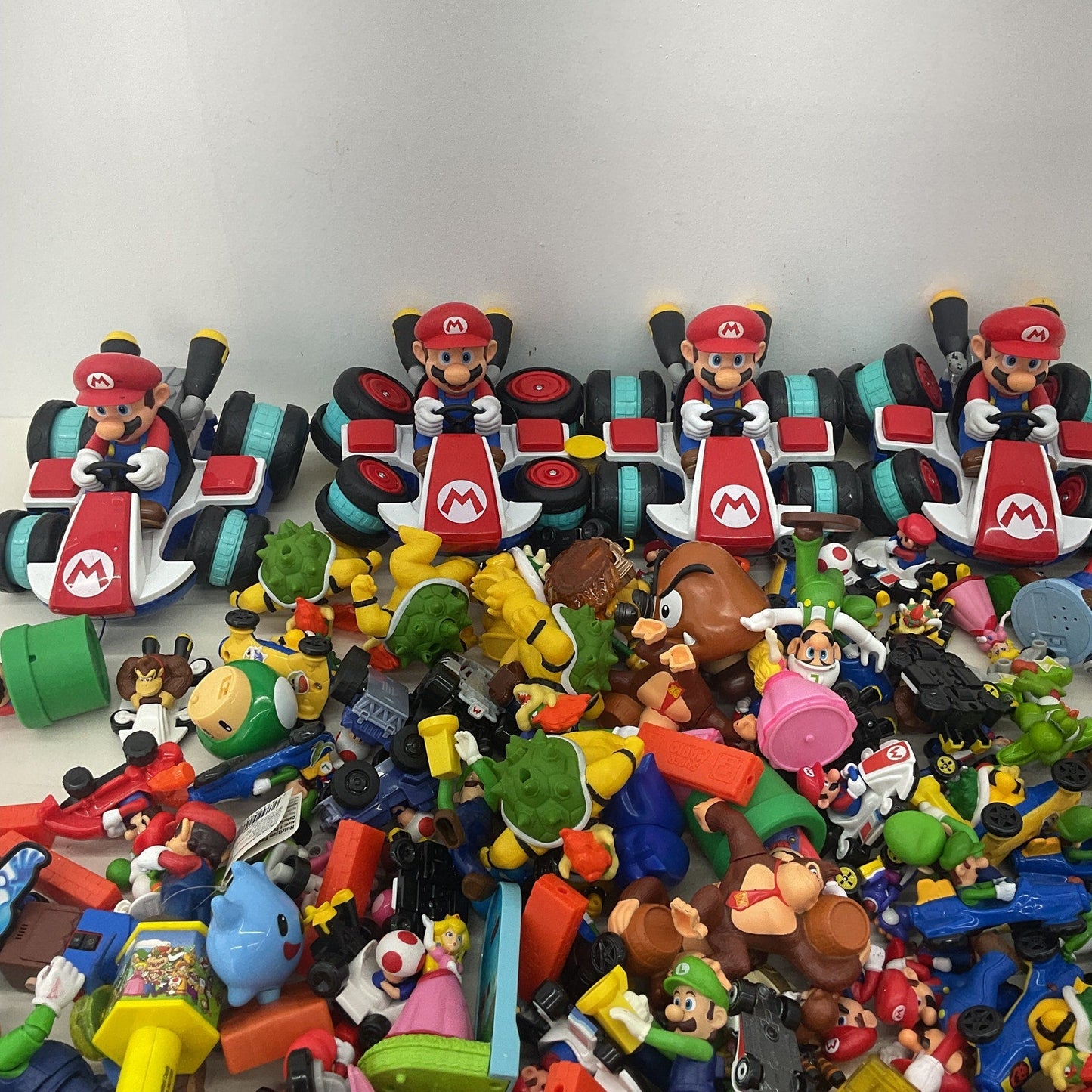 Preowned Super Mario Kart Action Figures Vehicles Toys Accessories LOT 15 lbs - Warehouse Toys