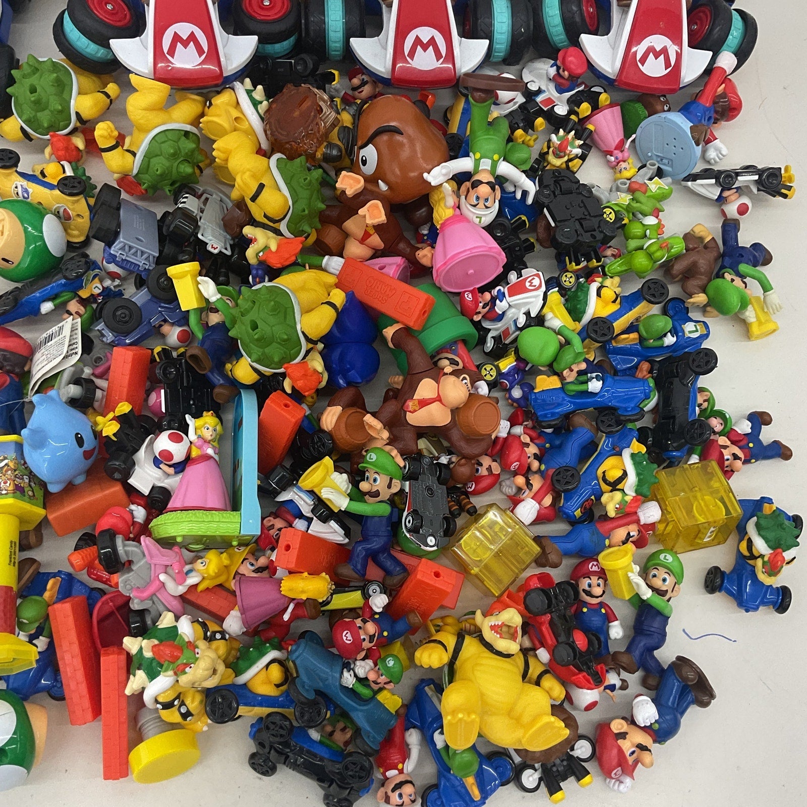 Preowned Super Mario Kart Action Figures Vehicles Toys Accessories LOT 15 lbs - Warehouse Toys