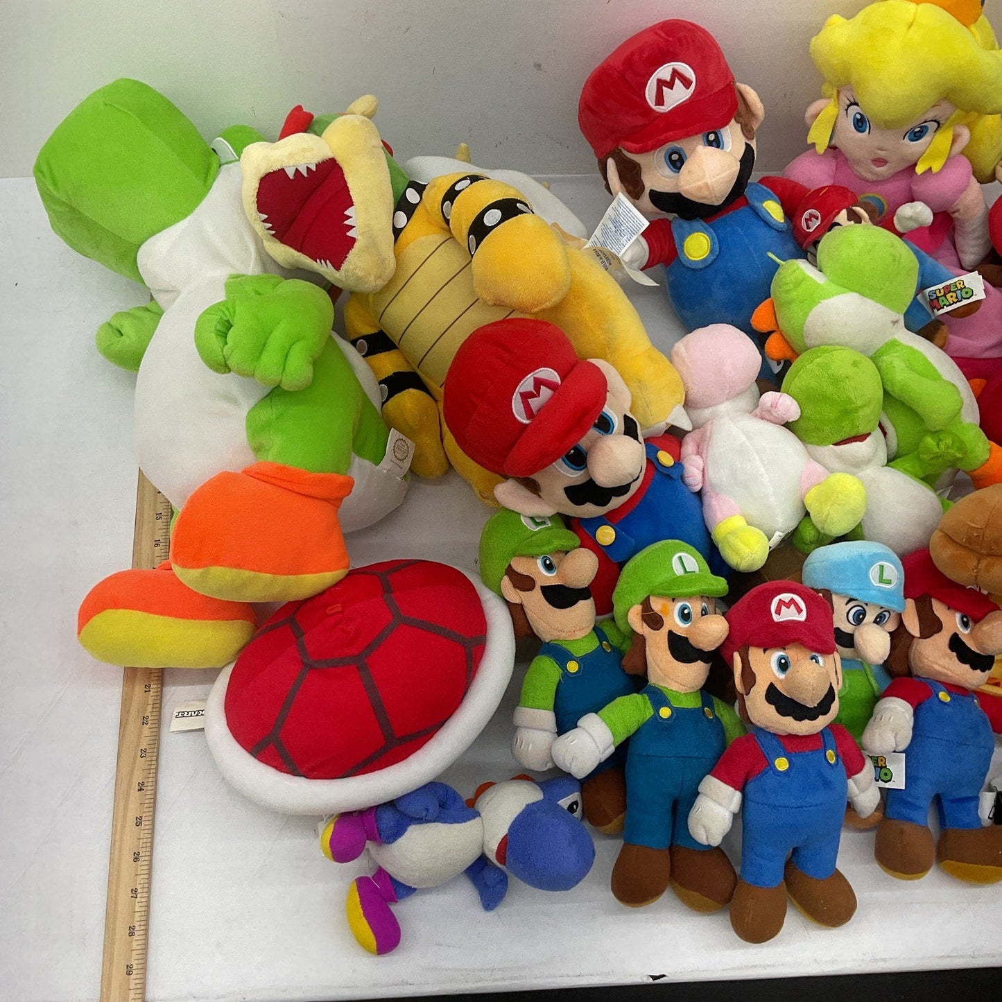 Preowned Super Mario Multicolor Stuffed Animals LOT Mixed 10 lbs Bowser Yoshi - Warehouse Toys