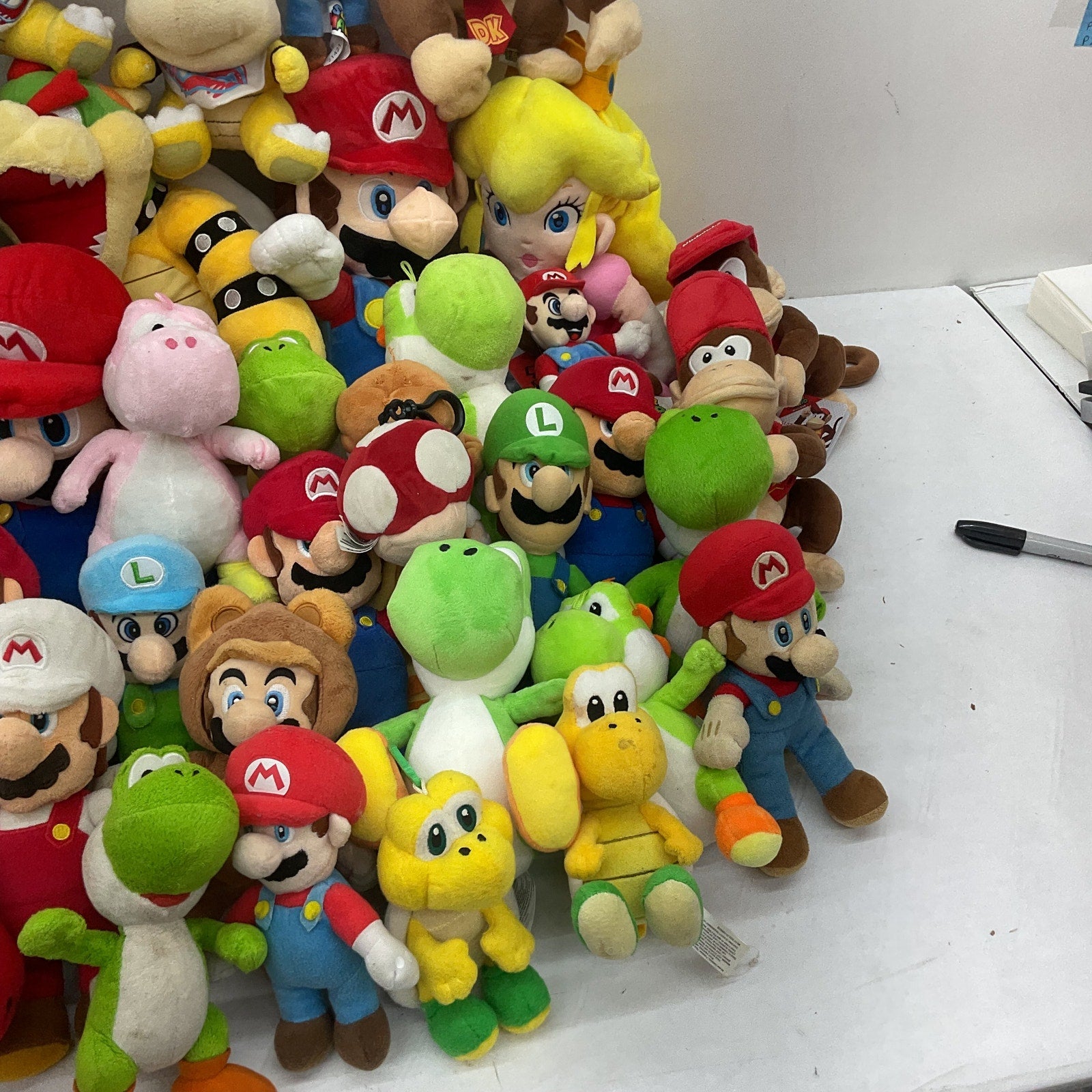 Preowned Super Mario Multicolor Stuffed Animals LOT Mixed 10 lbs Bowser Yoshi - Warehouse Toys