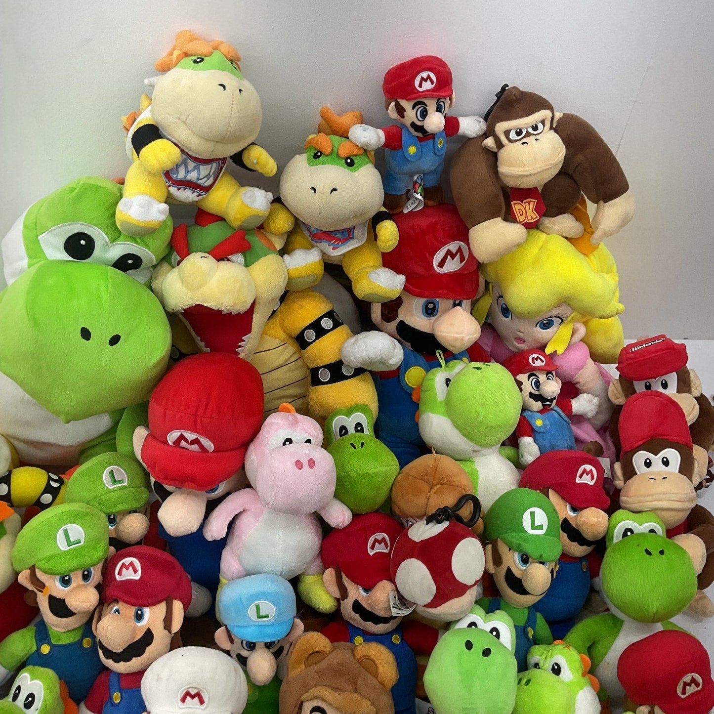 Preowned Super Mario Multicolor Stuffed Animals LOT Mixed 10 lbs Bowser Yoshi - Warehouse Toys