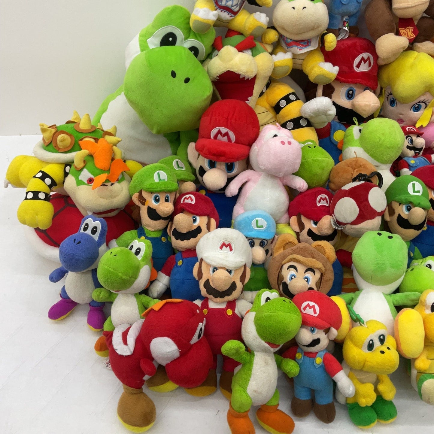 Preowned Super Mario Multicolor Stuffed Animals LOT Mixed 10 lbs Bowser Yoshi - Warehouse Toys