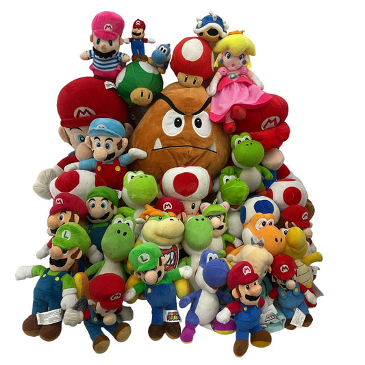 Preowned Super Mario Multicolor Stuffed Toys LOT 13 lbs Goomba Bowser Kids - Warehouse Toys