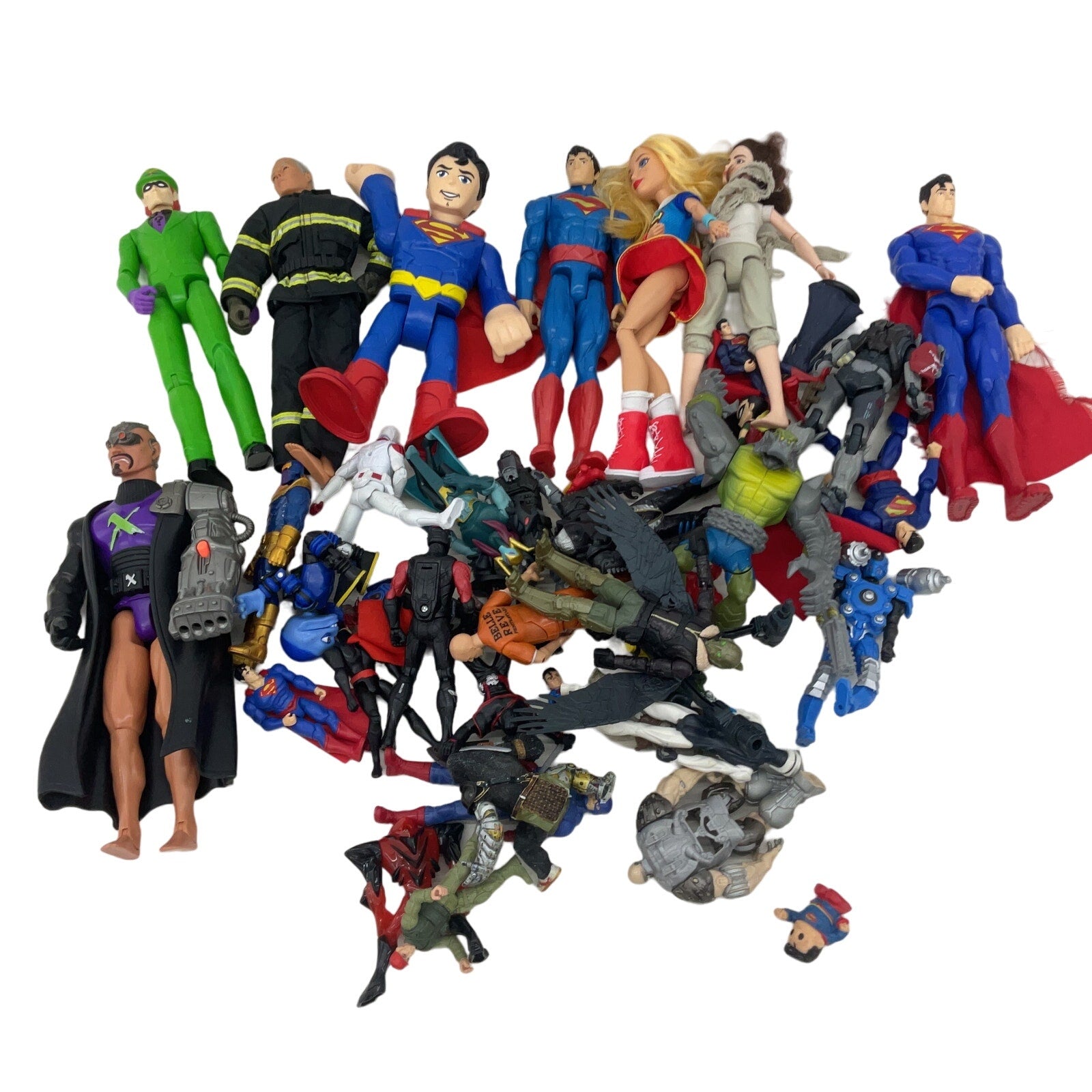 Preowned Superhero Action Figure Bulk Wholesale Toy lot Superman Riddler DC - Warehouse Toys