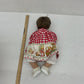 Preowned Syndee Brunette Baby Doll in Red Gingham Dress Blue Eyes Caucasian Girl - Warehouse Toys