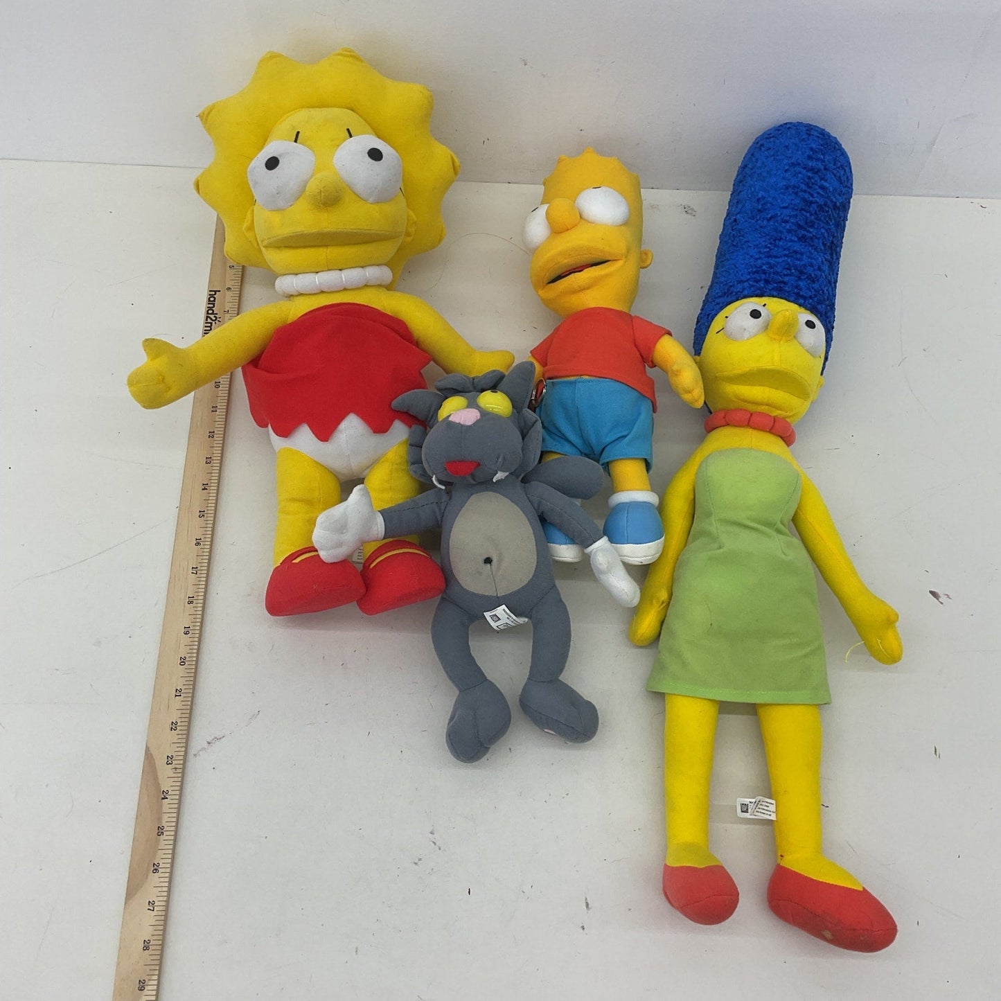 Preowned The Simpsons Plush Dolls Marge Bart Scratchy Lisa Stuffed Animals LOT - Warehouse Toys