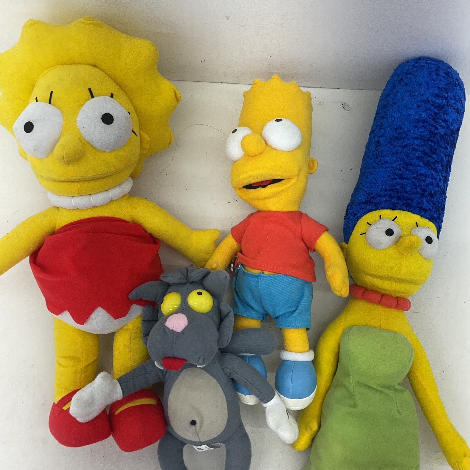 Preowned The Simpsons Plush Dolls Marge Bart Scratchy Lisa Stuffed Animals LOT - Warehouse Toys