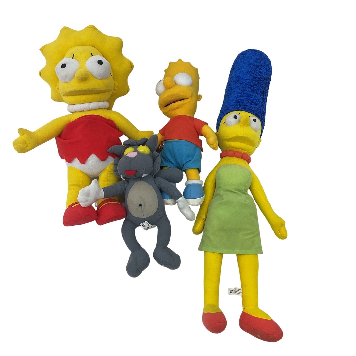 Preowned The Simpsons Plush Dolls Marge Bart Scratchy Lisa Stuffed Animals LOT - Warehouse Toys