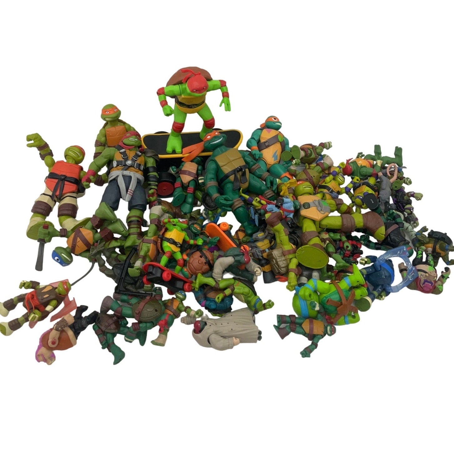 Preowned TMNT Action Figure 20 lbs Collection Ninja Turtles LOT Toys Mixed - Warehouse Toys