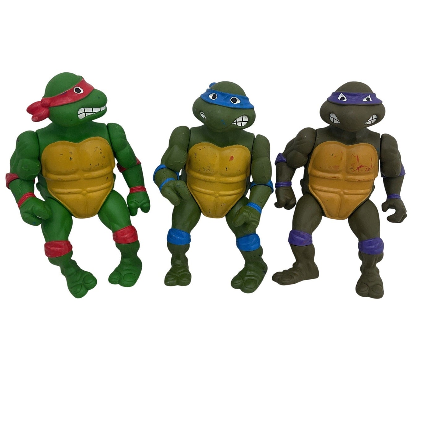 Preowned TMNT Large Poseable Ninja Turtles Figures LOT Donatello Raphael Leo - Warehouse Toys