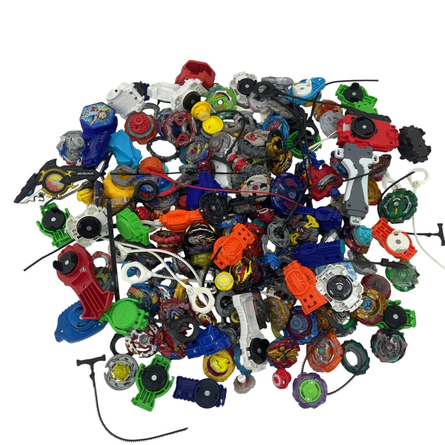 Preowned Toys 10 lbs Beyblades Action Figure Collection LOT Toy Figures Parts - Warehouse Toys