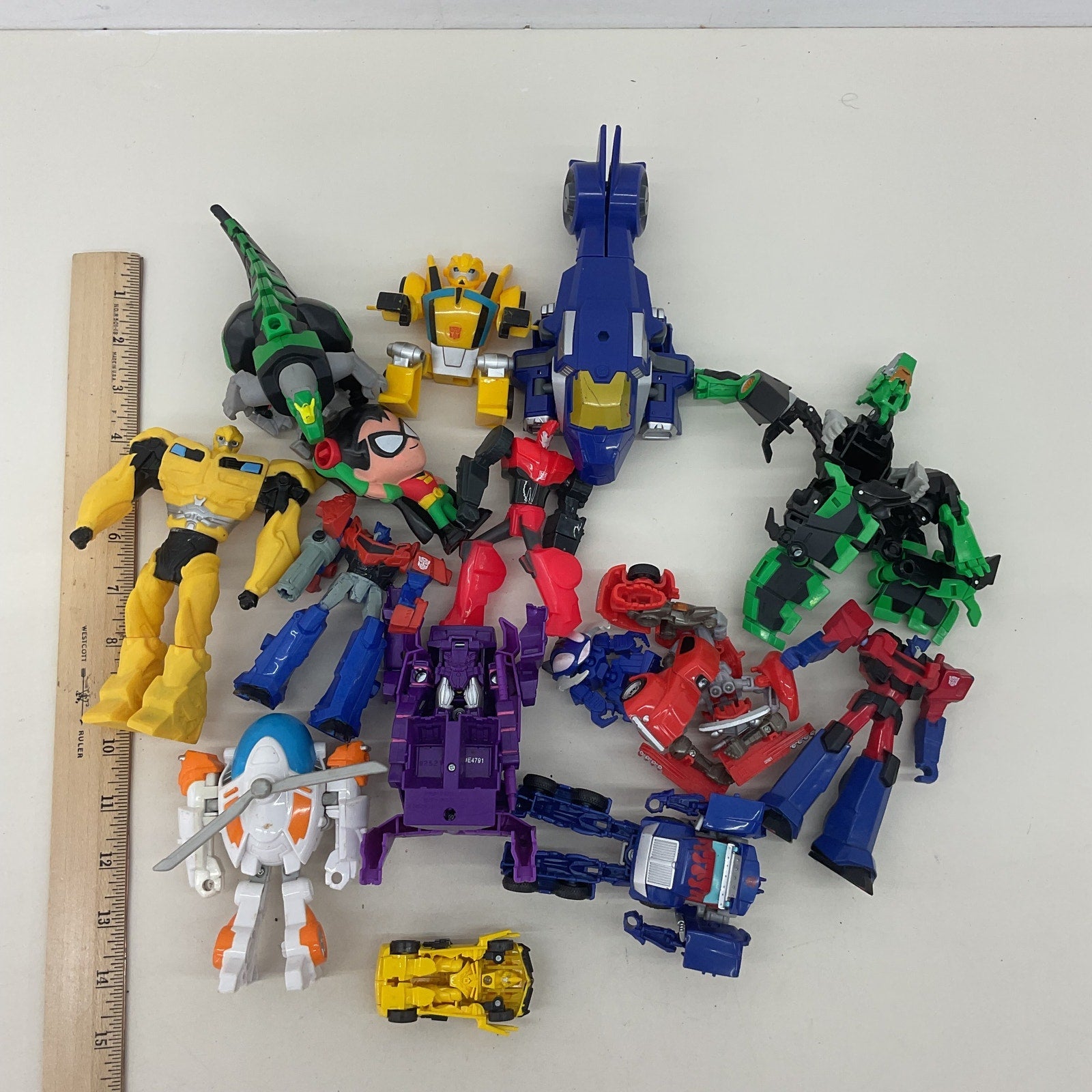 Preowned Transformers Action Figure Multicolor Plastic Toy Lot Bulk - Warehouse Toys