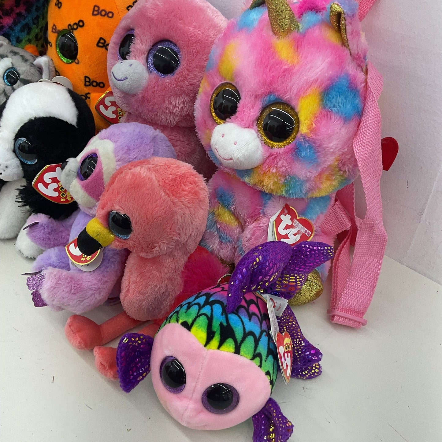 Preowned TY Beanie Boos Mixed Stuffed Animals 5 lbs LOT Rainbow Leopard - Warehouse Toys